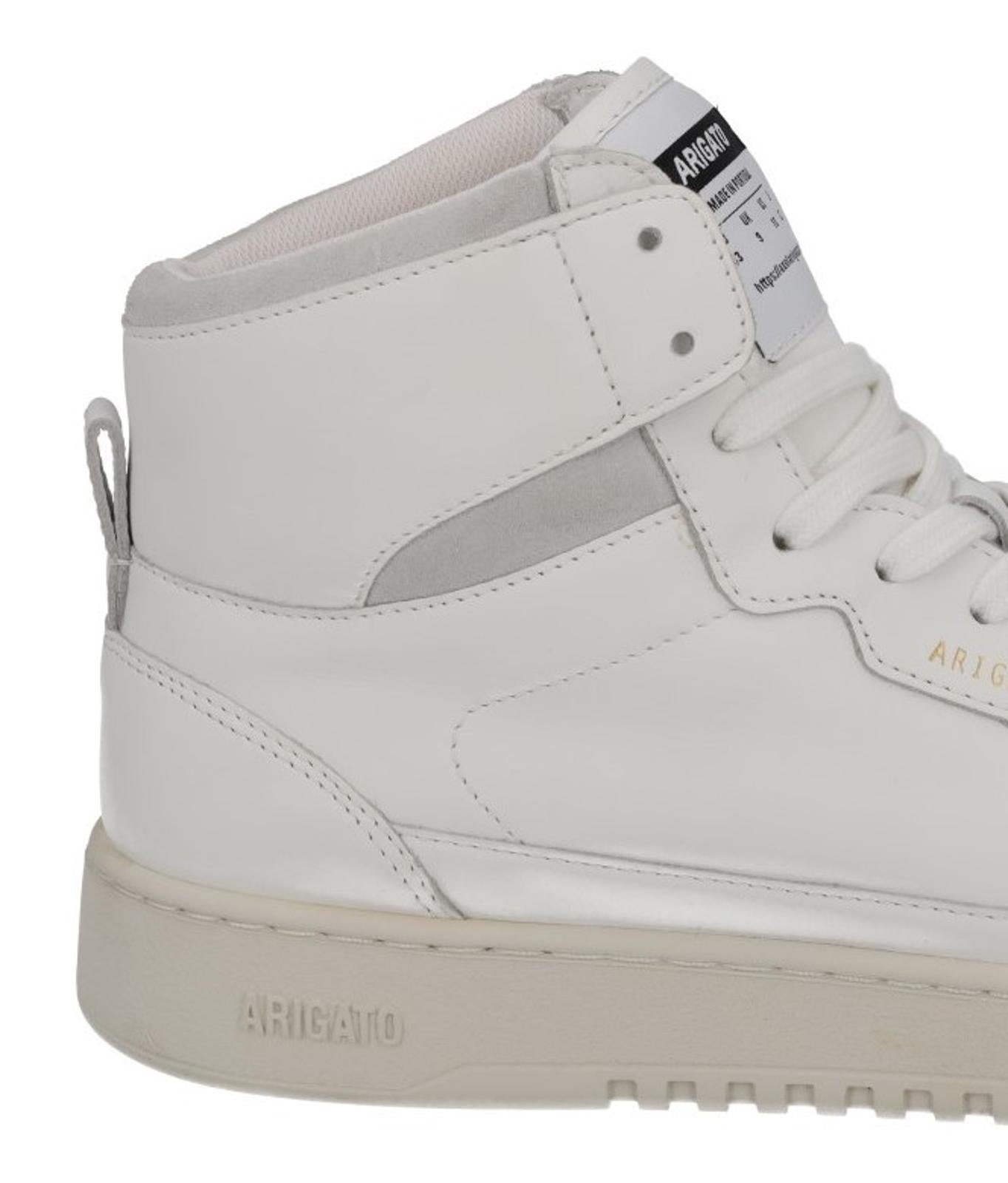 AXEL ARIGATO Men's White Leather & Suede Dice Hi Top Trainers UK9 RRP250 NEW