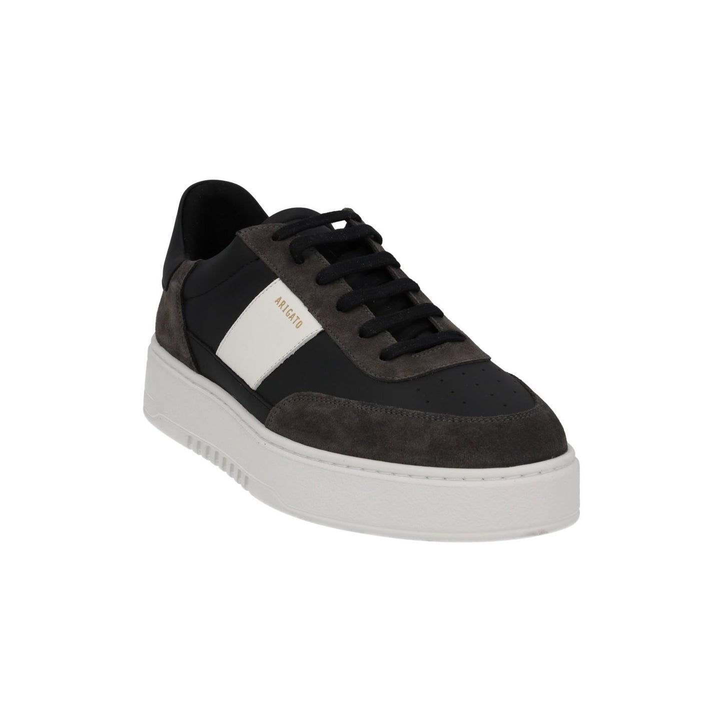 AXEL ARIGATO Men's Black & White Leather Lace-Up Orbit Trainers UK10 RRP230 NEW