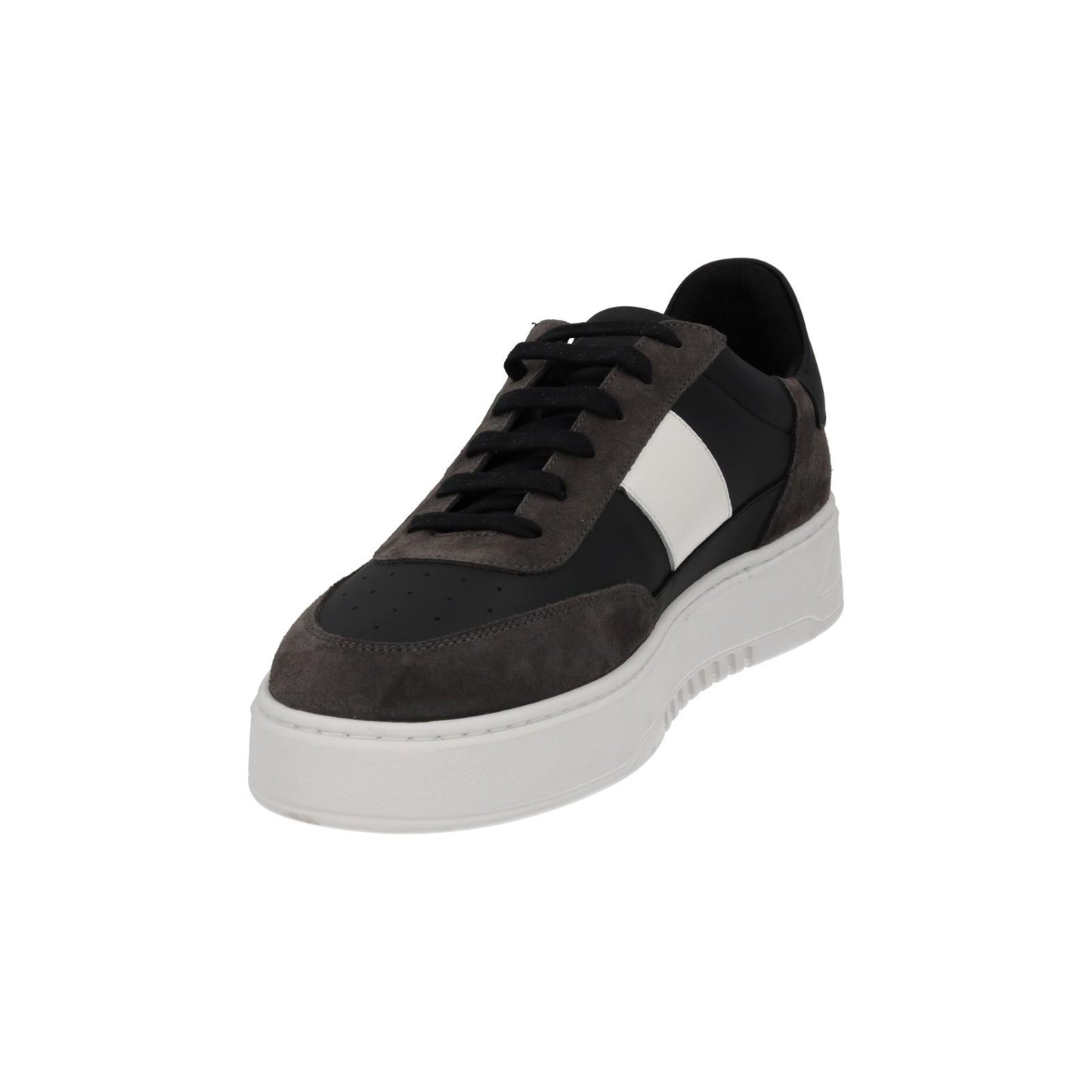 AXEL ARIGATO Men's Black & White Leather Lace-Up Orbit Trainers UK10 RRP230 NEW