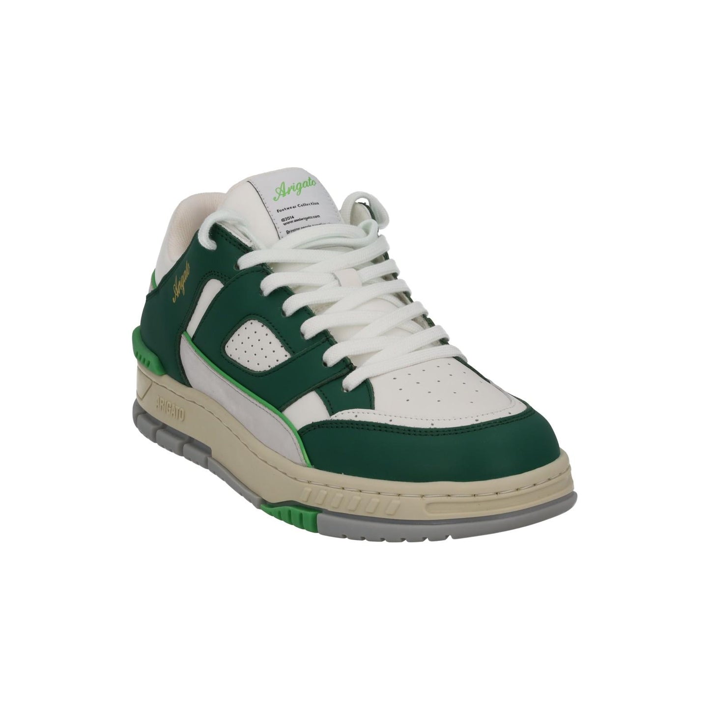 AXEL ARIGATO Men's Green & White Combo Area Low Trainers Size UK8 RRP265 NEW