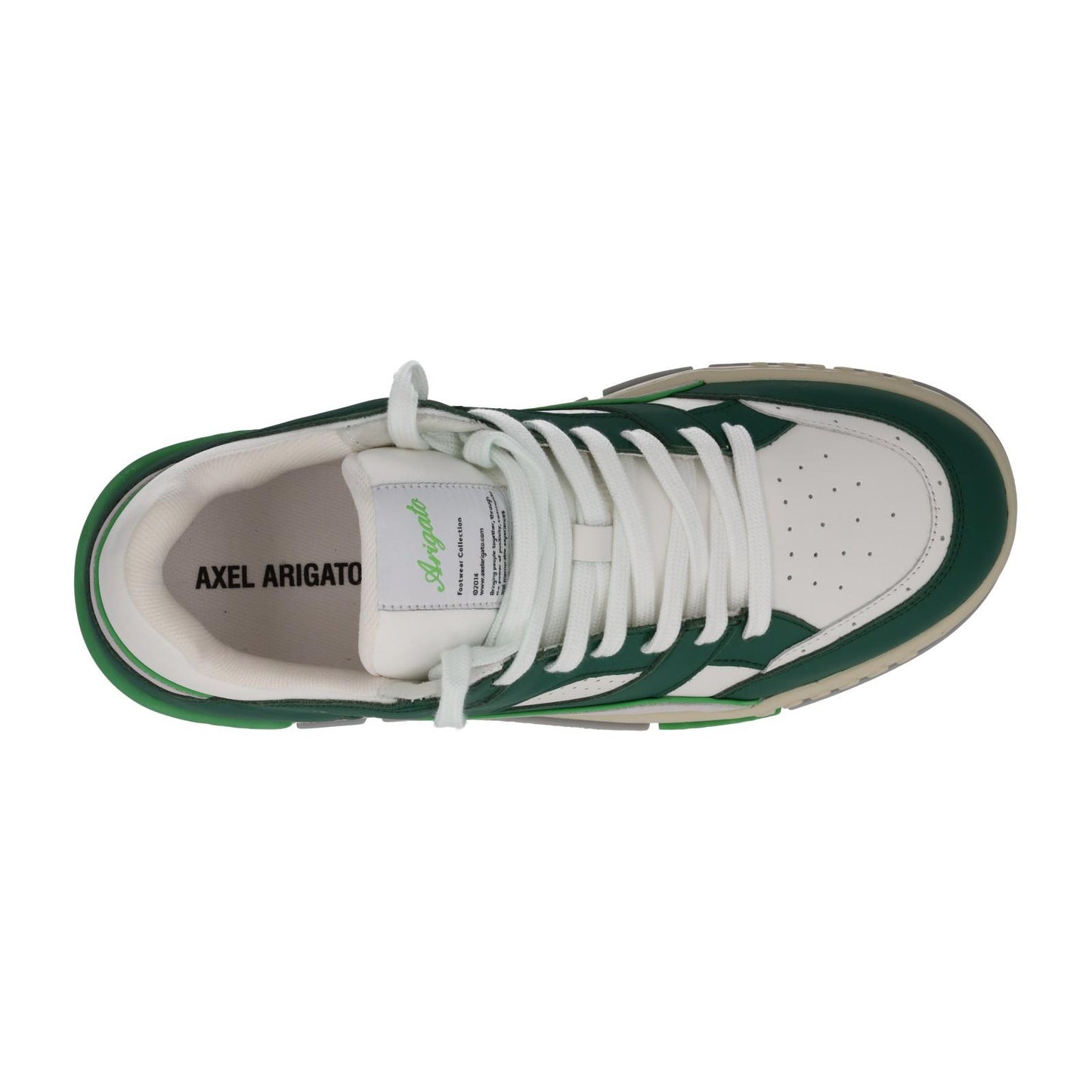 AXEL ARIGATO Men's Green & White Combo Area Low Trainers Size UK8 RRP265 NEW