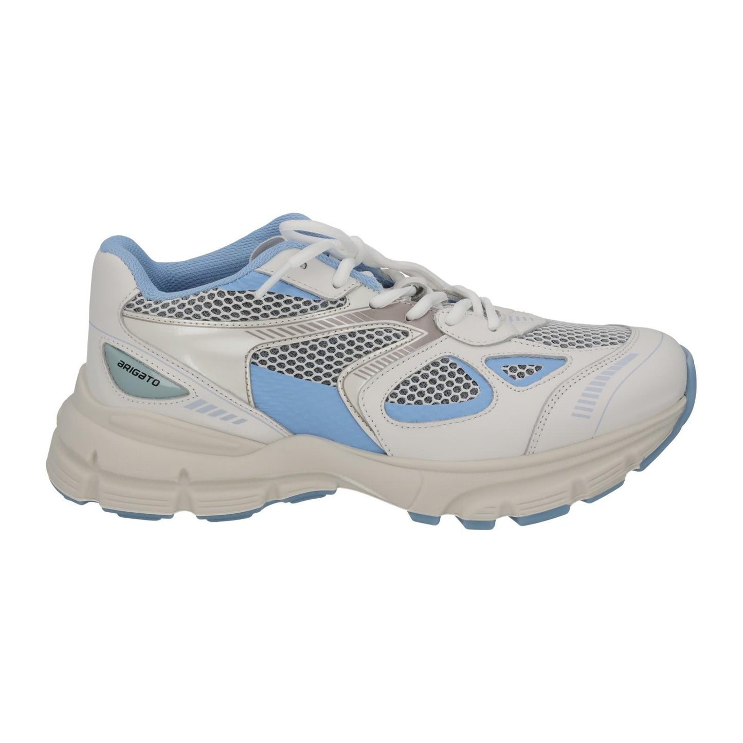 AXEL ARIGATO Marathon Runner Trainers Mesh Leather White Blue UK6.5 NEW RRP300