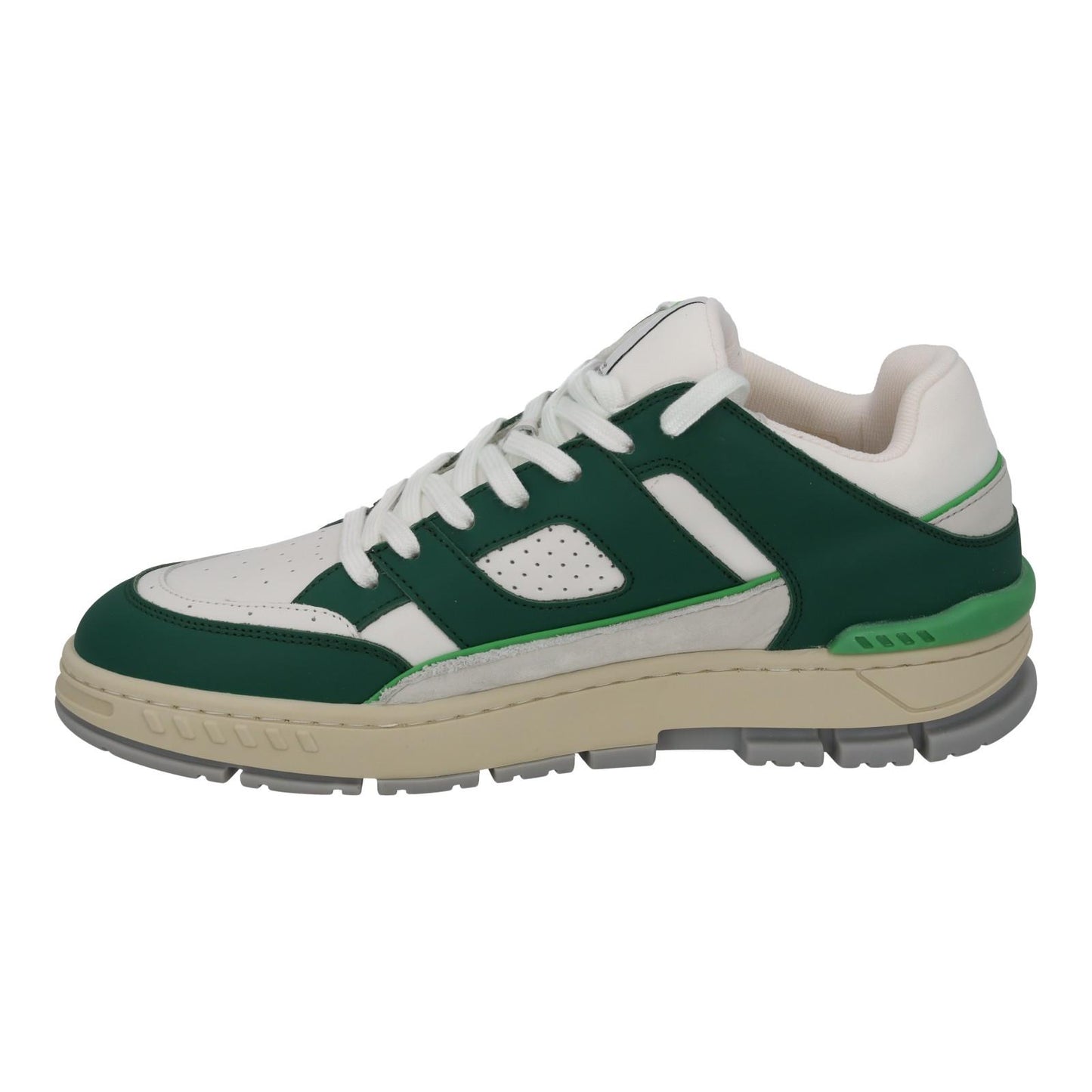 AXEL ARIGATO Trainer Area Low Sneaker Lace Low Top White Green UK9 NEW RRP265