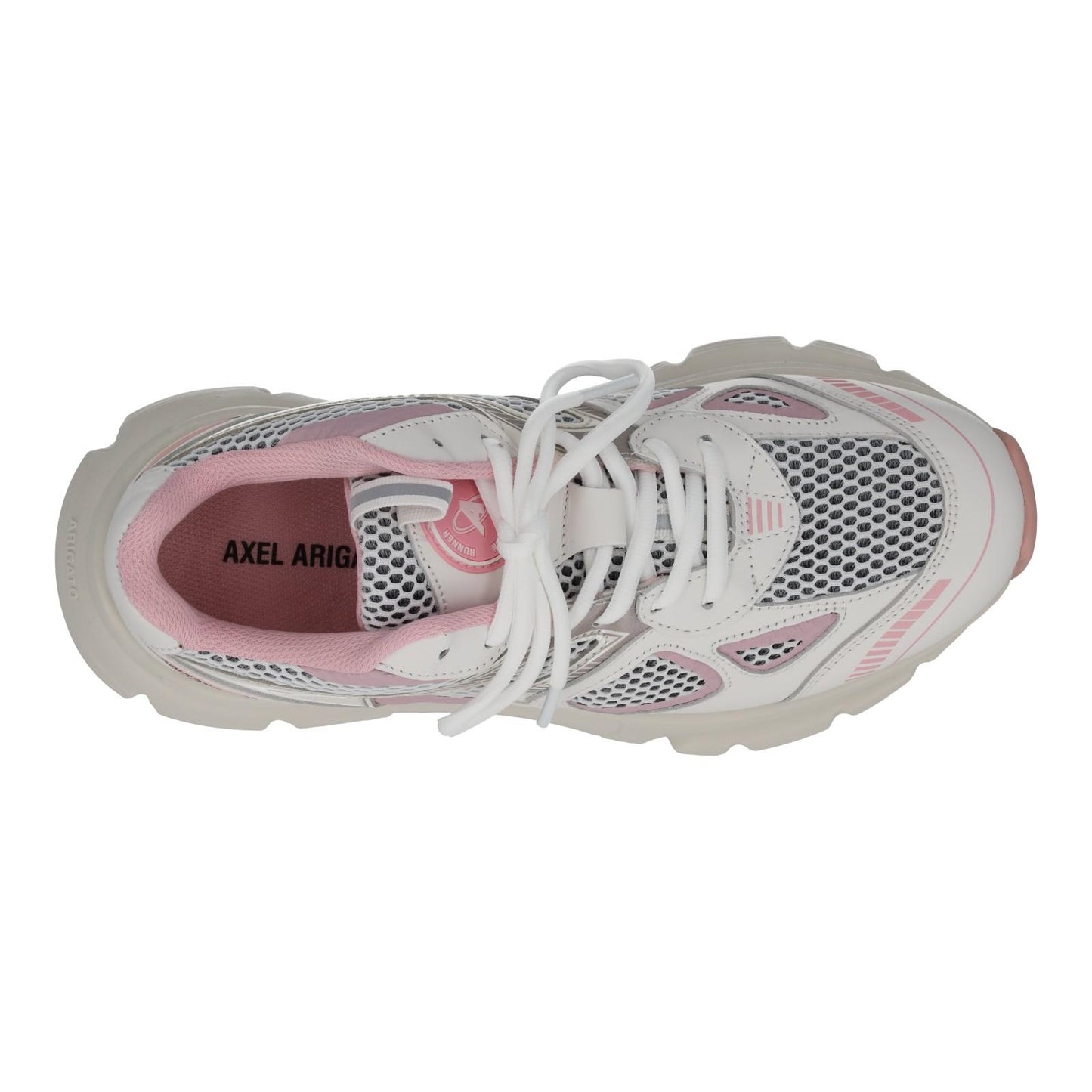 AXEL ARIGATO Trainer Marathon Runner Low Mesh Leather White Pink UK5 NEW RRP270