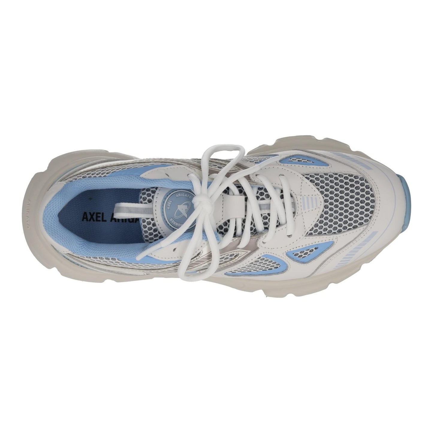 AXEL ARIGATO Trainers Marathon Runner Low White Blue Leather UK6.5 NEW RRP270