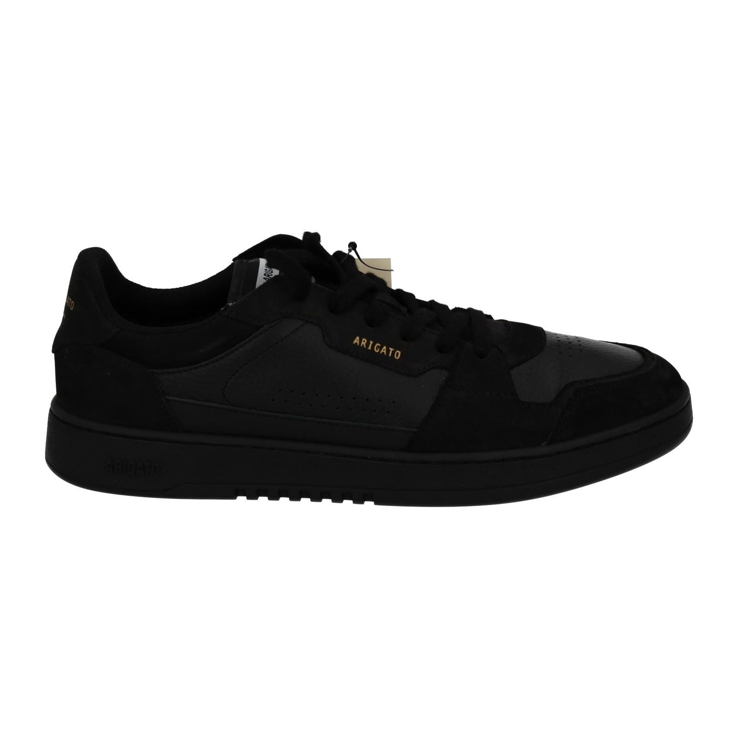 AXEL ARIGATO Trainers Dice Mono Sneaker Black Leather Suede UK11 NEW RRP215