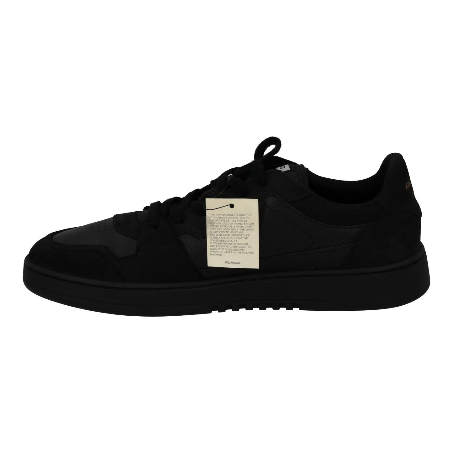AXEL ARIGATO Trainers Dice Mono Sneaker Black Leather Suede UK11 NEW RRP215