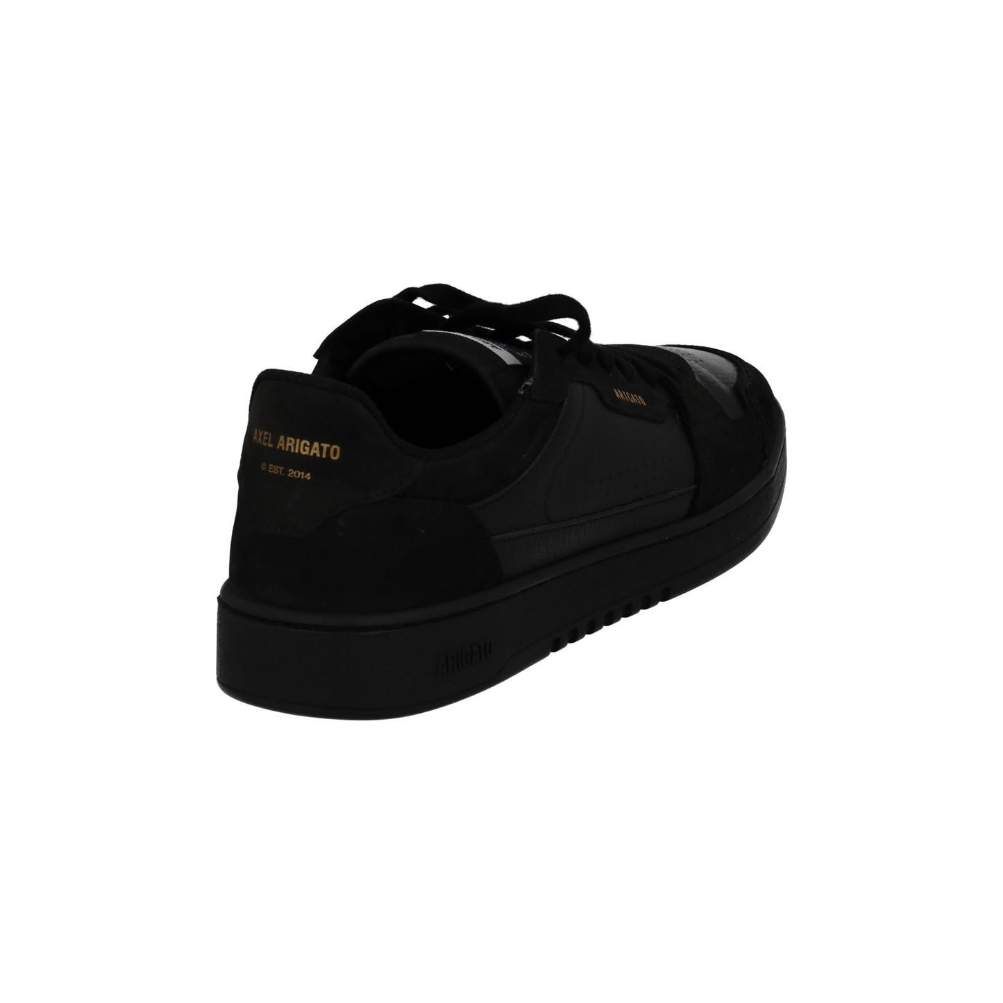 AXEL ARIGATO Trainers Dice Mono Sneaker Black Leather Suede UK11 NEW RRP215