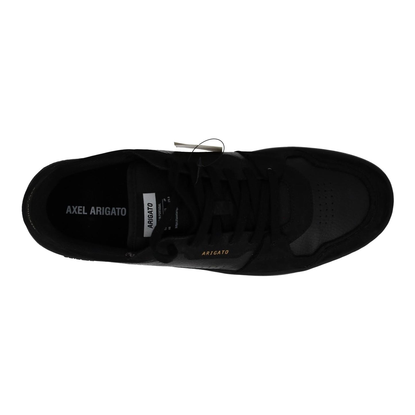 AXEL ARIGATO Trainers Dice Mono Sneaker Black Leather Suede UK11 NEW RRP215