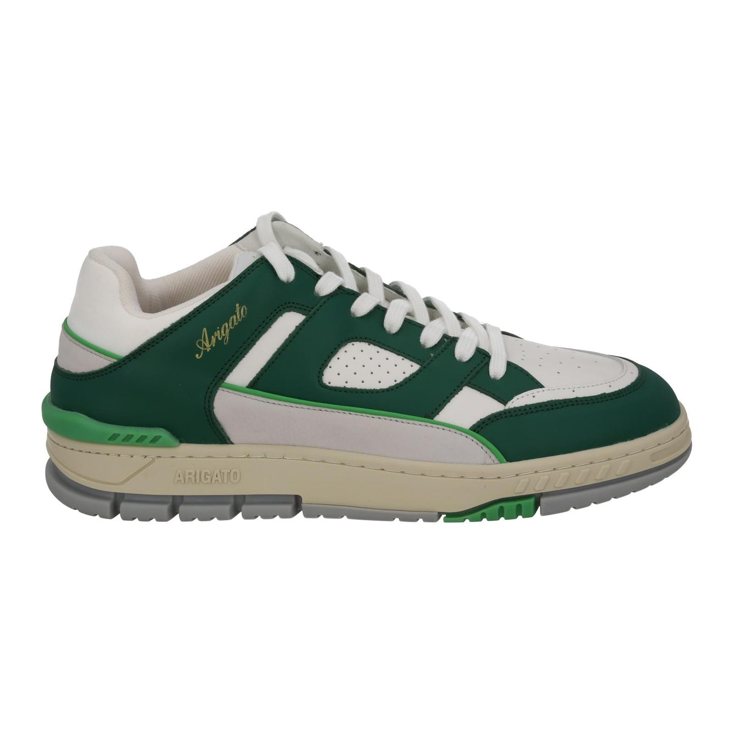 AXEL ARIGATO Trainer Area Low Lace Up Green White Leather UK10 NEW RRP265