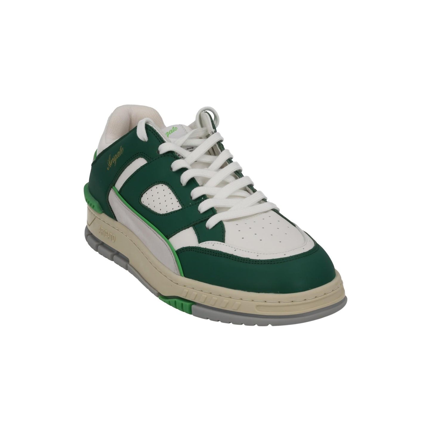 AXEL ARIGATO Trainer Area Low Lace Up Green White Leather UK10 NEW RRP265