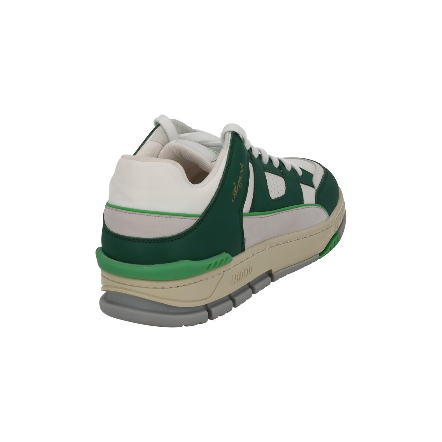 AXEL ARIGATO Trainer Area Low Lace Up Green White Leather UK10 NEW RRP265