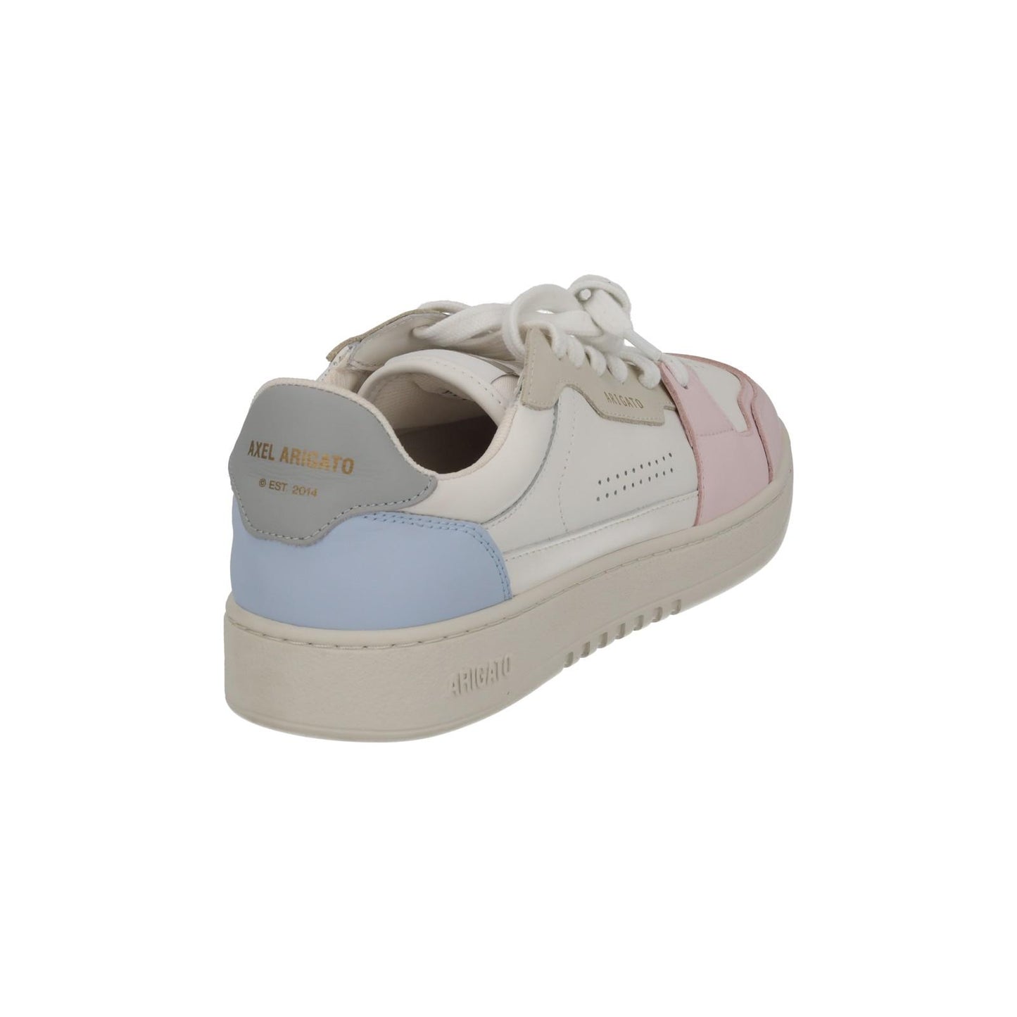 AXEL ARIGATO Trainers Dice Lo Sneaker White Pink Blue Leather UK7 NEW RRP215