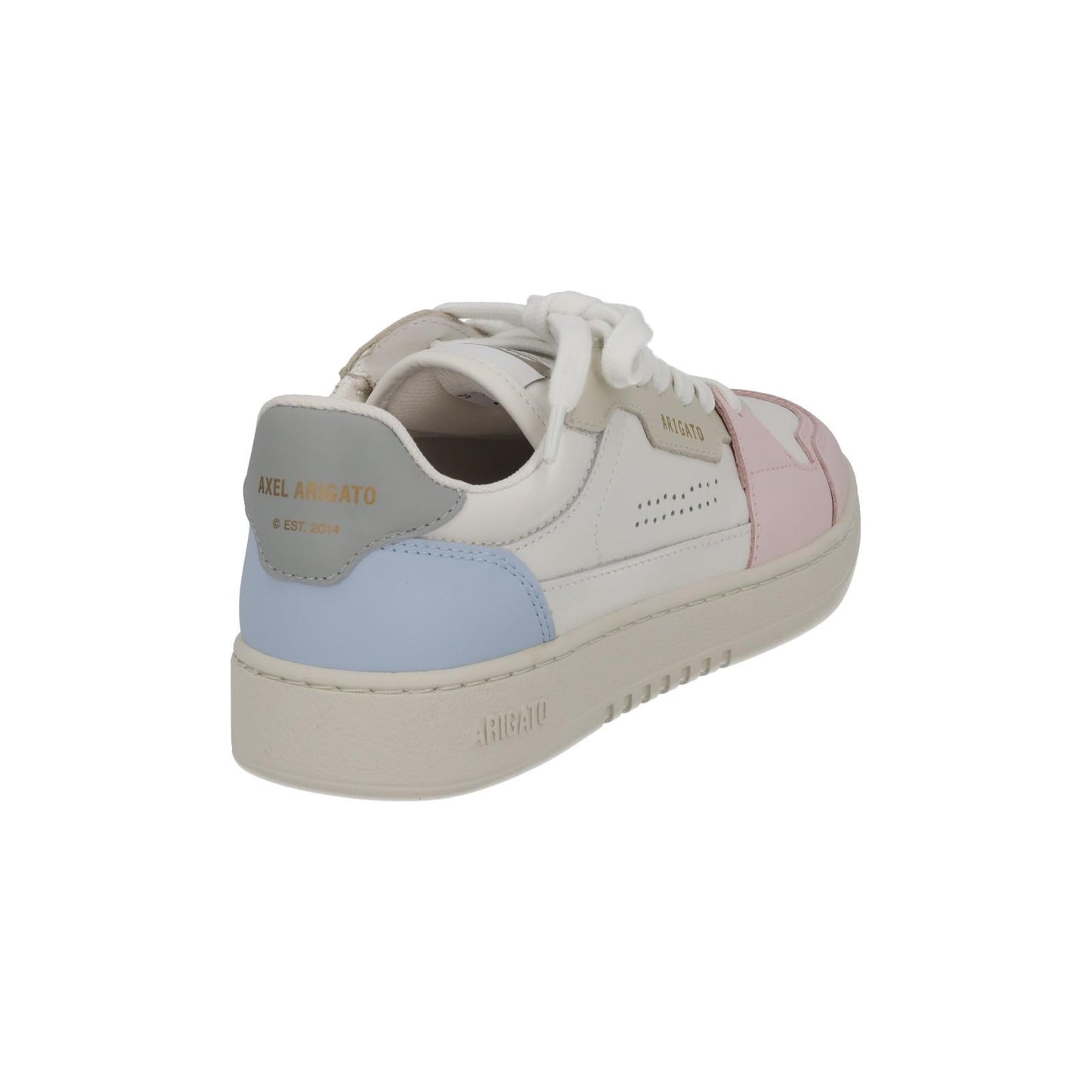 AXEL ARIGATO Trainers Dice Lo Lace White Pink Blue Leather UK4 NEW RRP215
