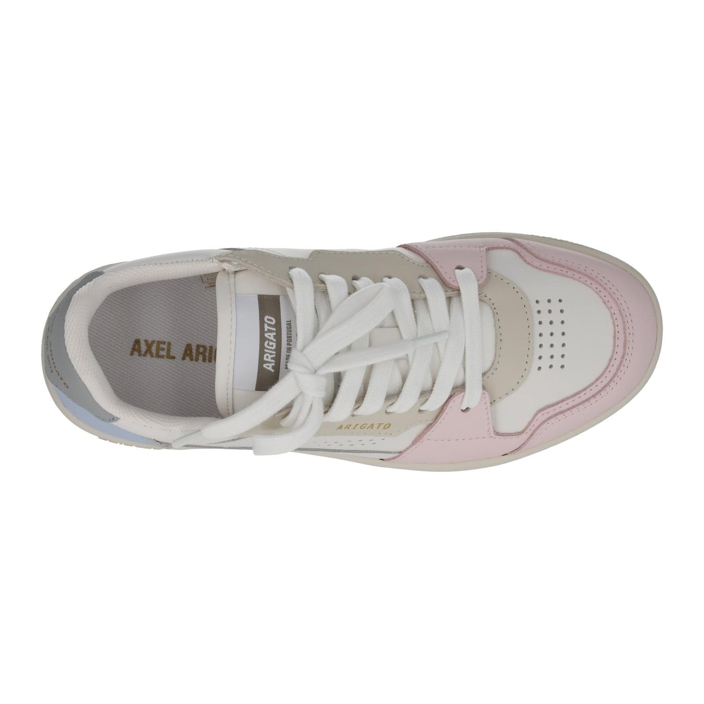 AXEL ARIGATO Trainers Dice Lo Lace White Pink Blue Leather UK4 NEW RRP215