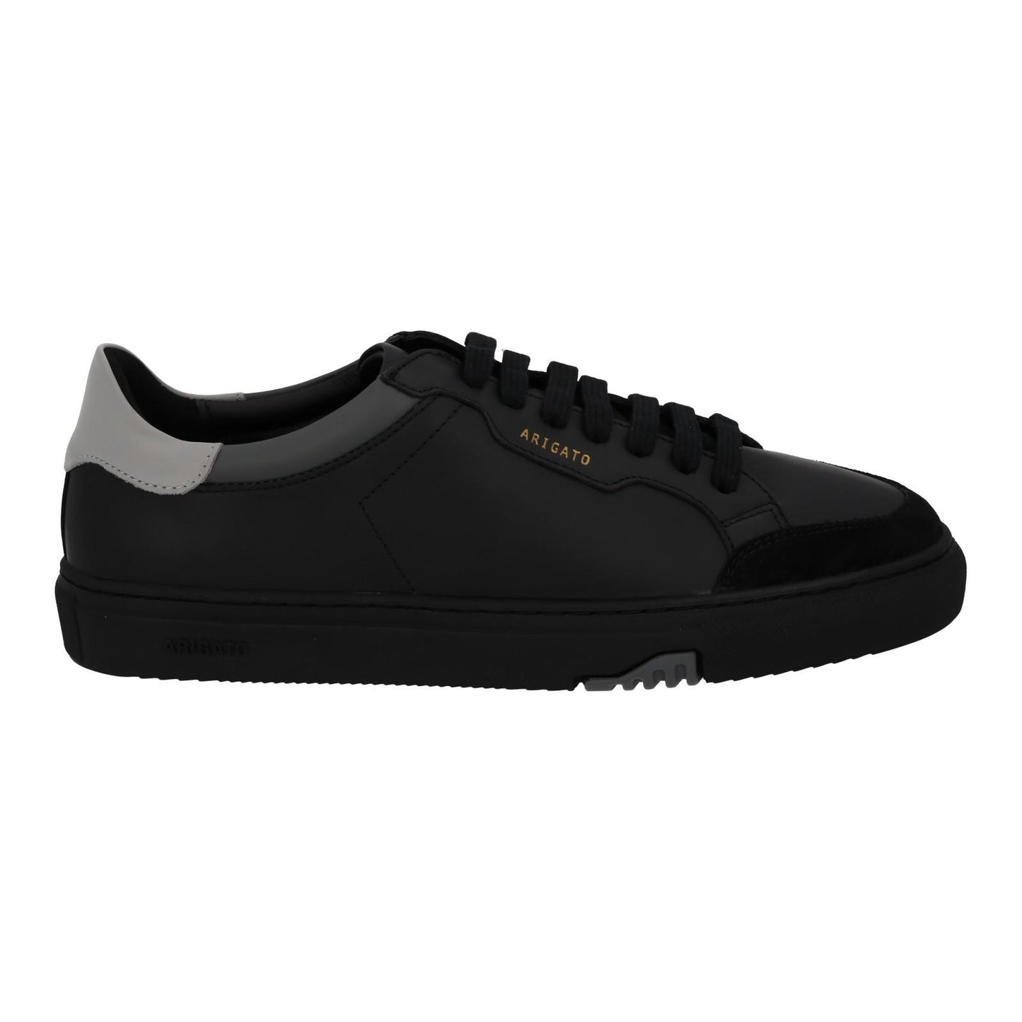 AXEL ARIGATO Trainers Clean 180 Low Top Lace Black Grey Leather UK7 NEW RRP220