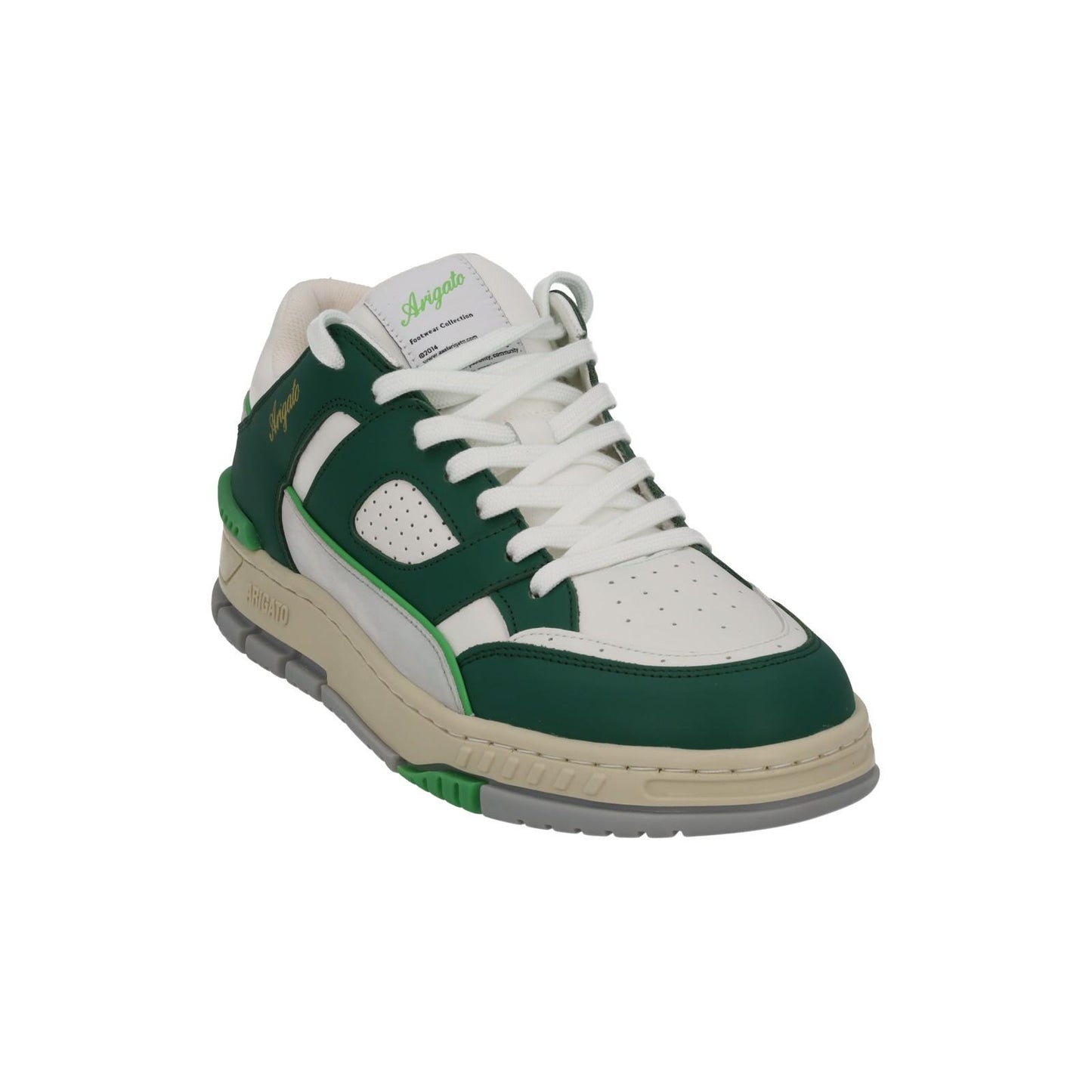 AXEL ARIGATO Trainers Area Low Sneakers White Green Leather NEW UK8 RRP265