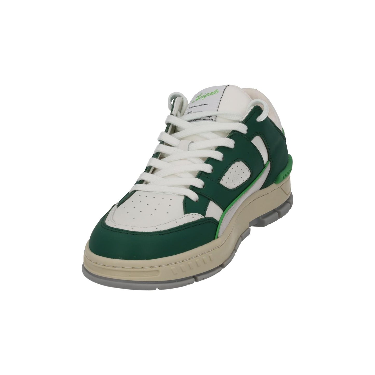 AXEL ARIGATO Trainers Area Low Sneakers White Green Leather NEW UK8 RRP265