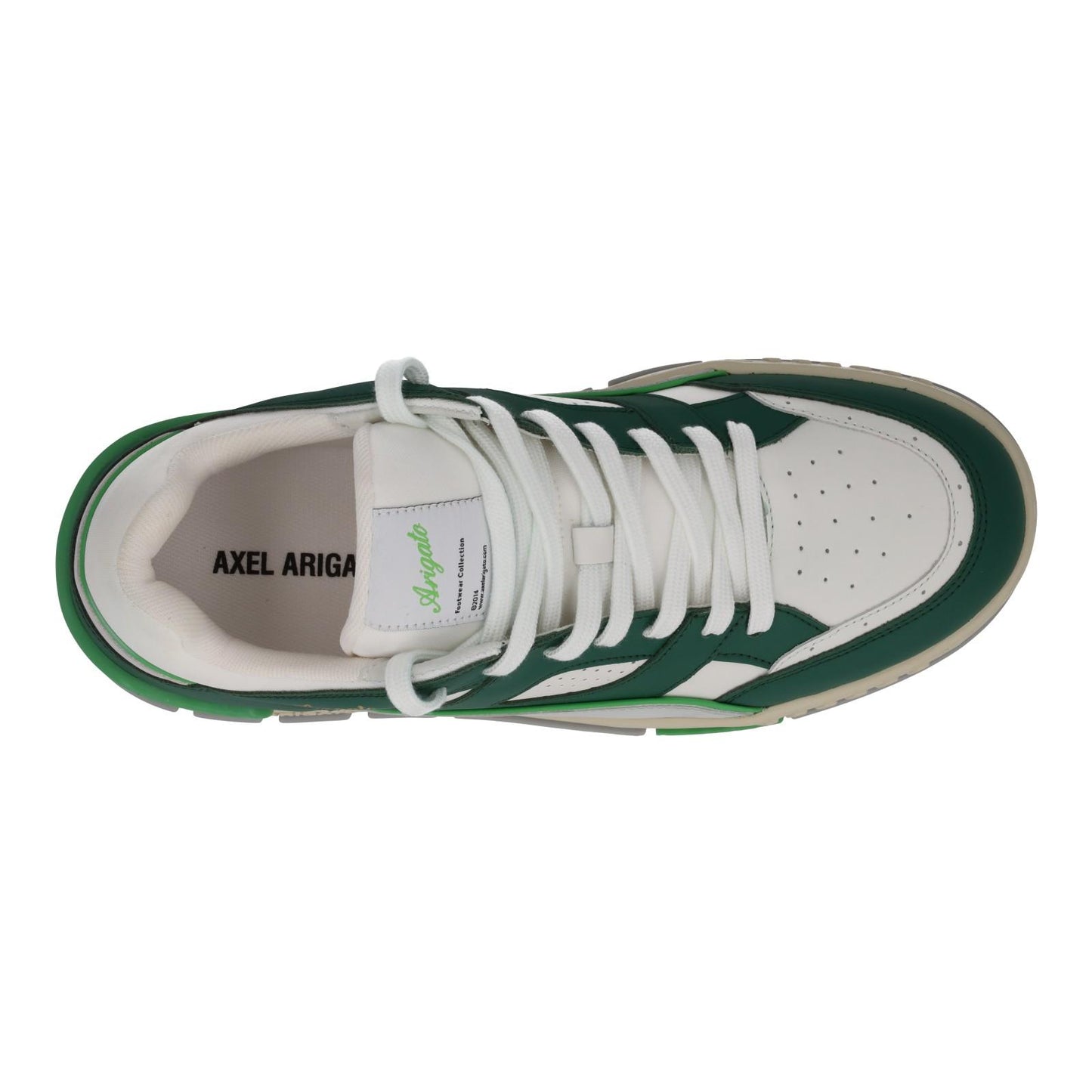 AXEL ARIGATO Trainers Area Low Sneakers White Green Leather NEW UK8 RRP265