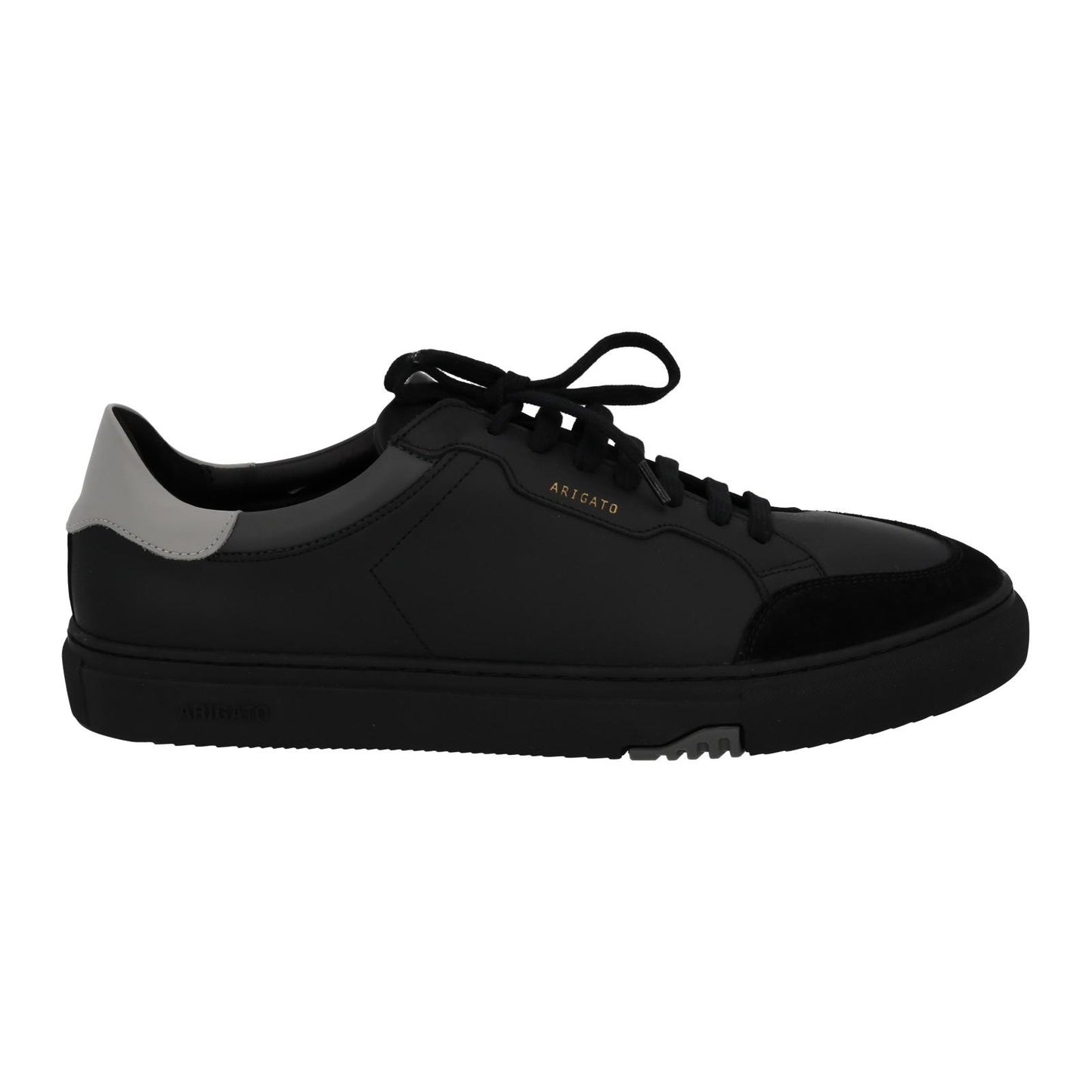 AXEL ARIGATO Trainers Clean 180 Lace Sneakers Black Grey Leather UK12 NEW RRP220