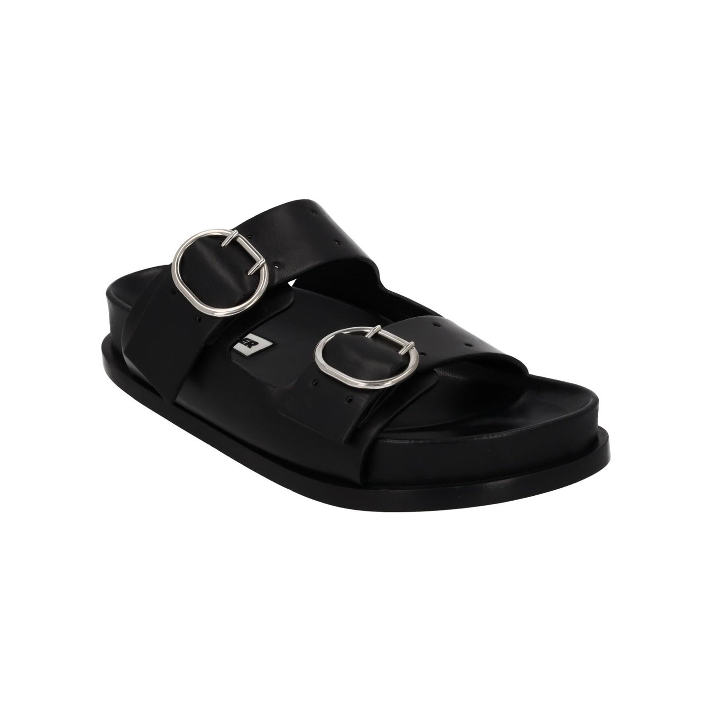 JIL SANDER Sandals Buckle Fussbet Slides Black Leather EU39 UK6 NEW RRP710