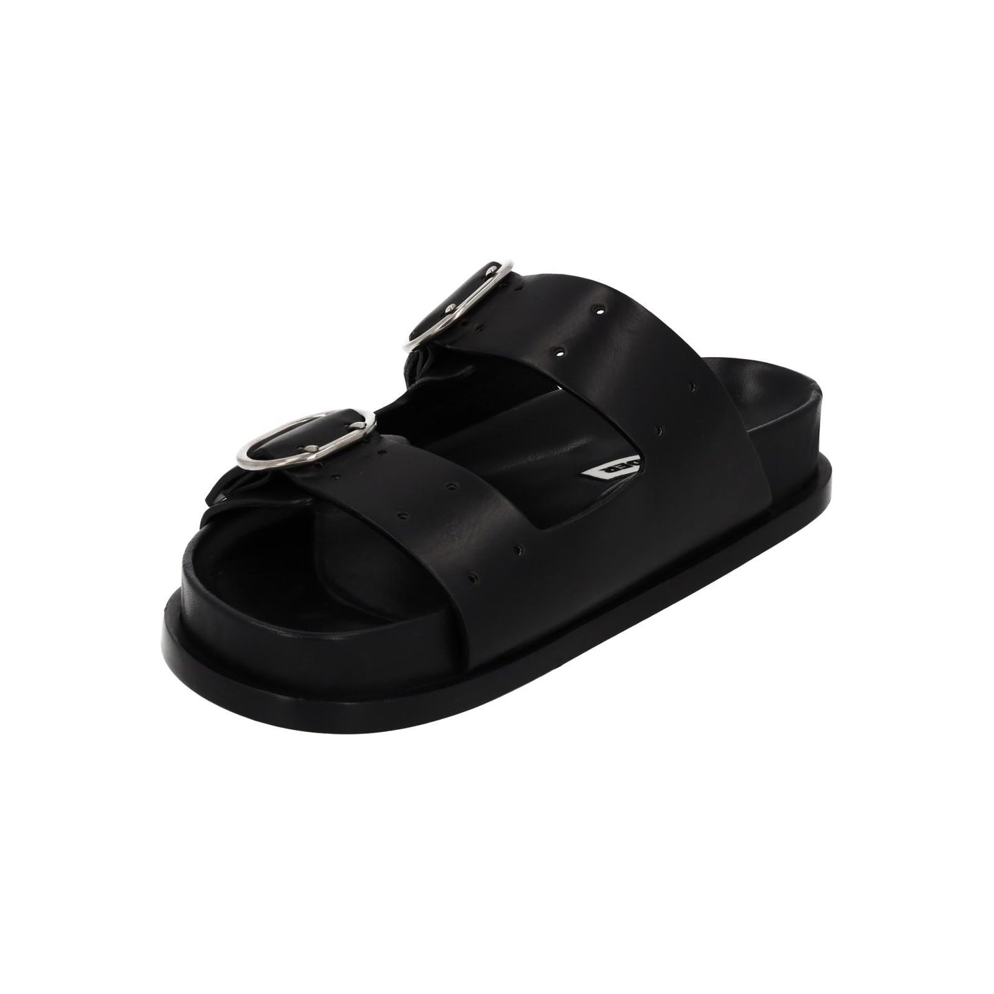 JIL SANDER Sandals Buckle Fussbet Slides Black Leather EU39 UK6 NEW RRP710
