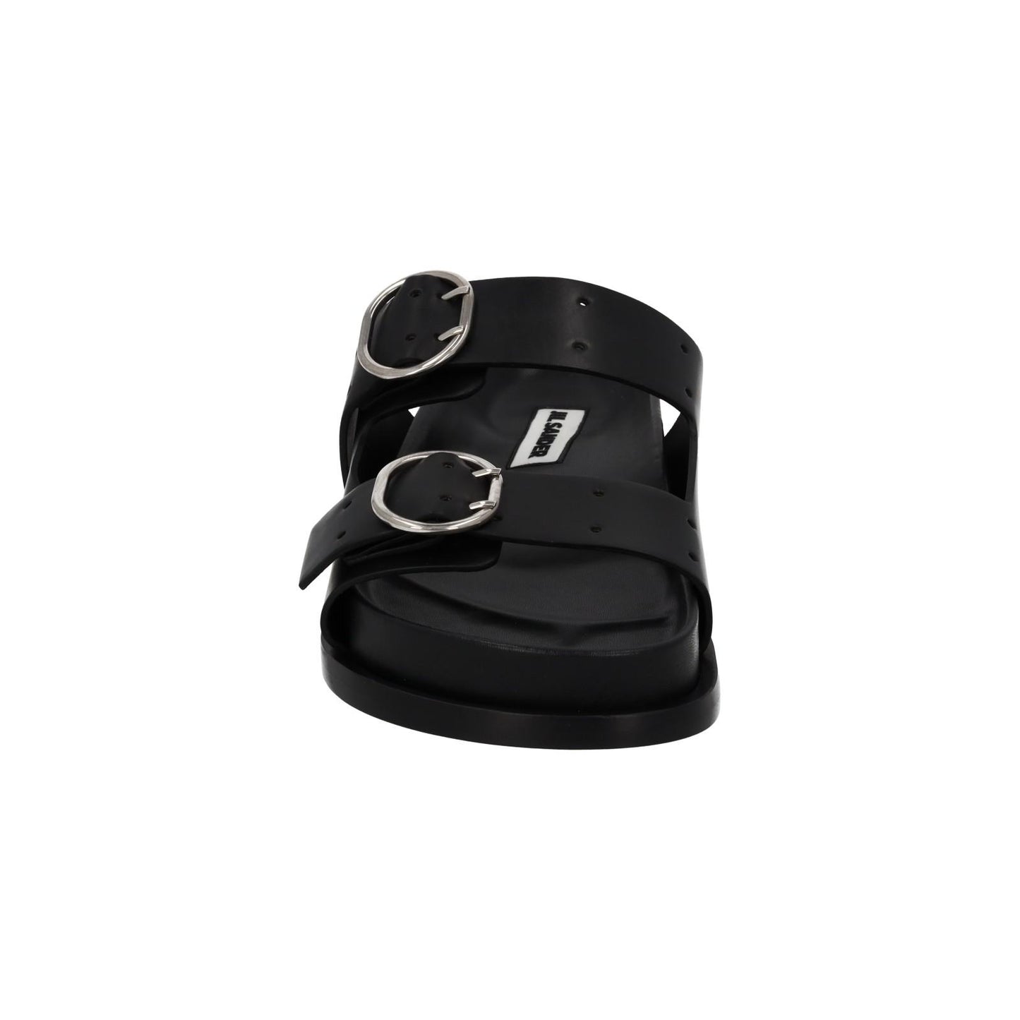 JIL SANDER Sandals Buckle Fussbet Slides Mule Black Leather EU39 UK6 NEW RRP710