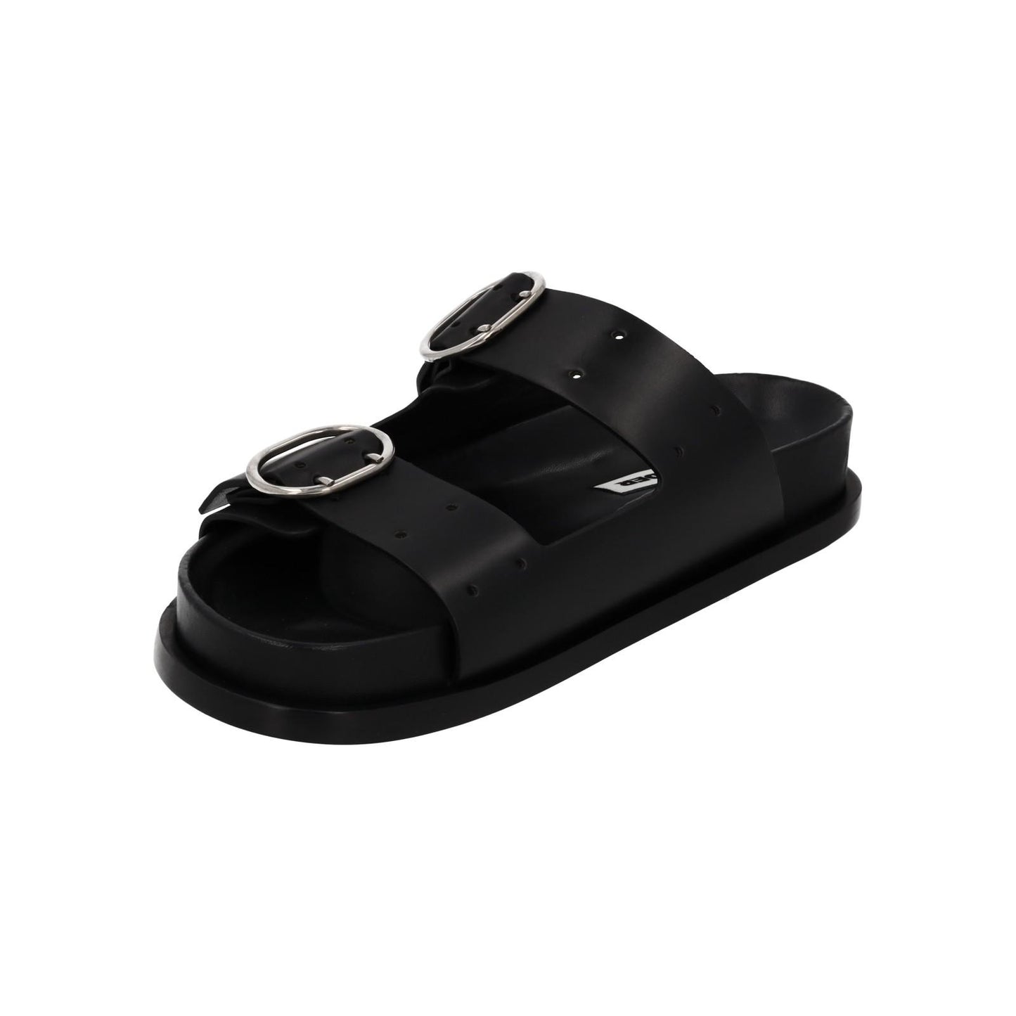 JIL SANDER Sandals Buckle Fussbet Slides Mule Black Leather EU39 UK6 NEW RRP710