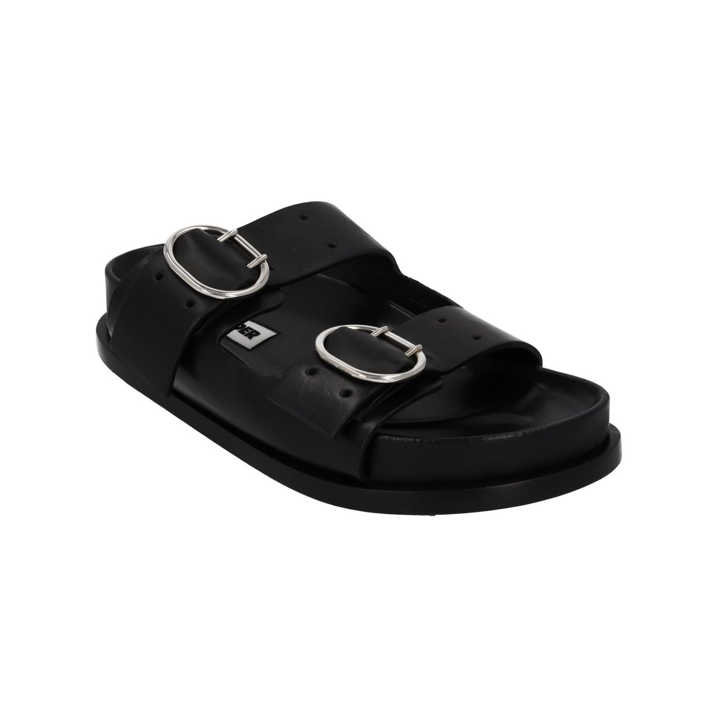 JIL SANDER Sandals Buckle Fussbet Slides Mule Black Leather  EU38 UK5 NEW RRP710