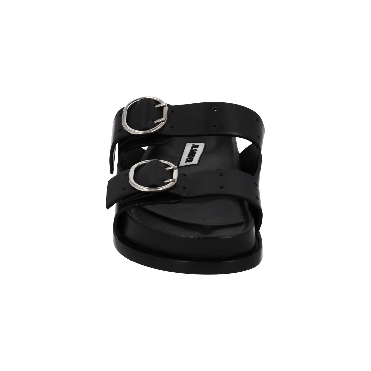 JIL SANDER Sandals Buckle Fussbet Slides Mule Black Leather  EU38 UK5 NEW RRP710