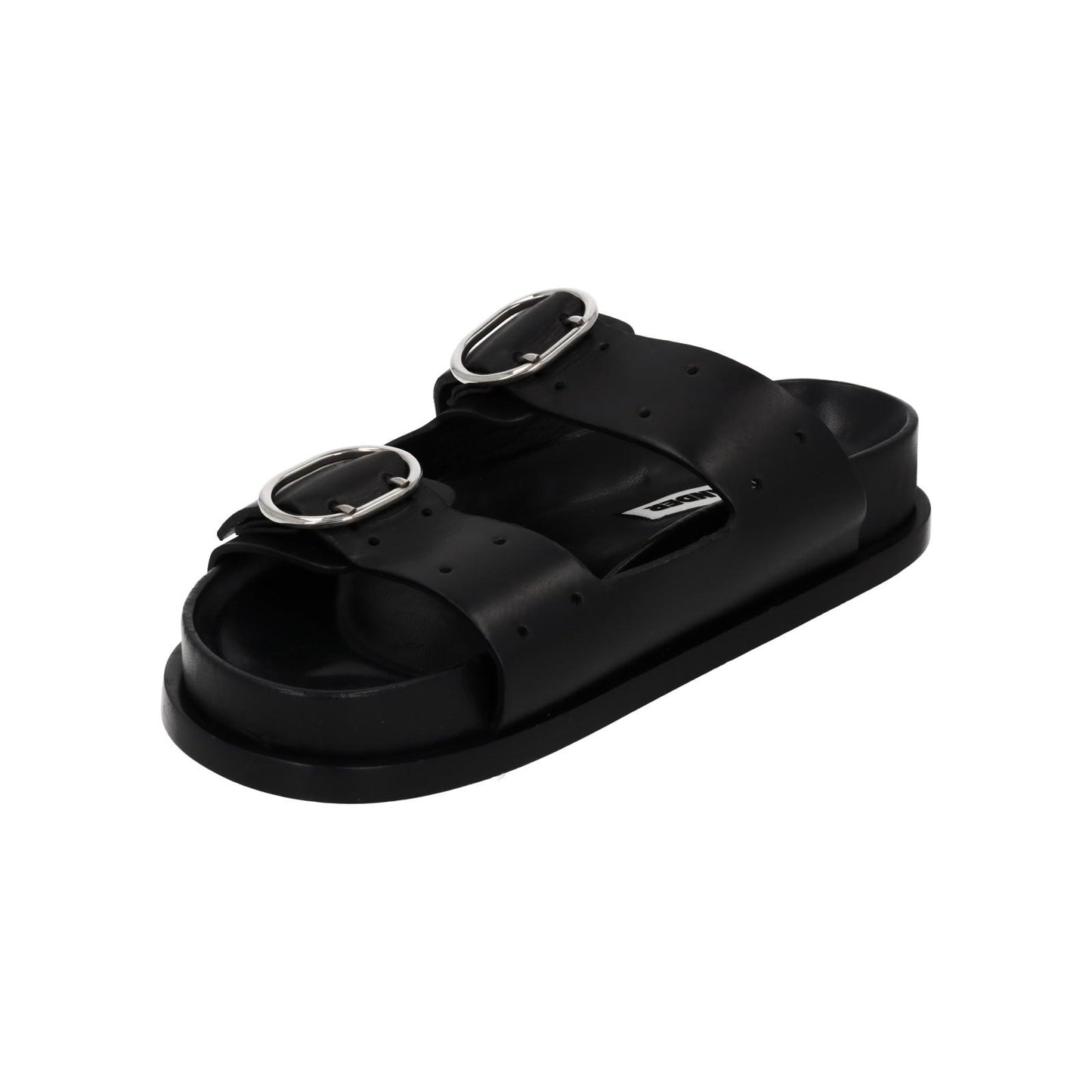 JIL SANDER Sandals Buckle Fussbet Slides Mule Black Leather  EU38 UK5 NEW RRP710