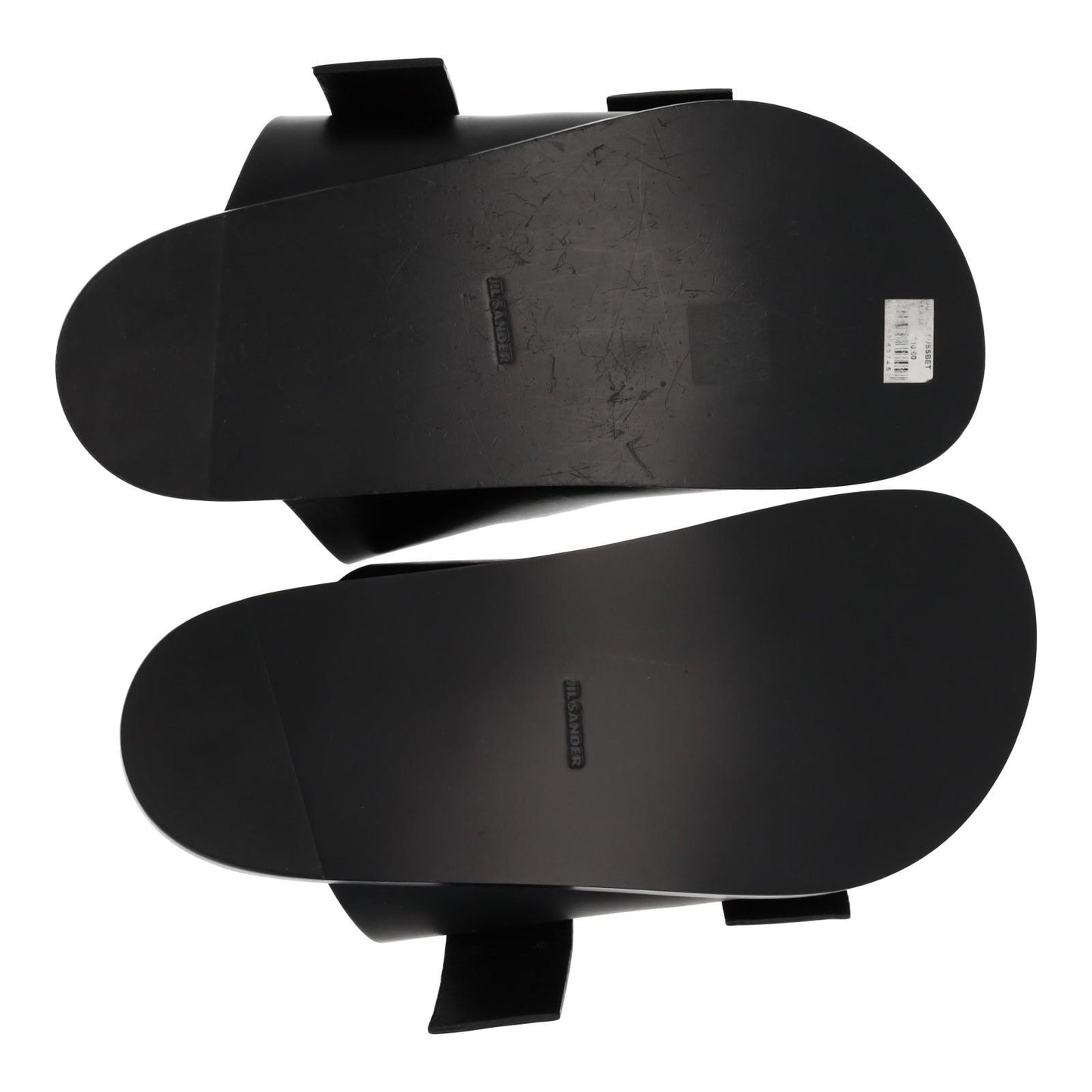 JIL SANDER Sandals Buckle Fussbet Slides Mule Black Leather  EU38 UK5 NEW RRP710
