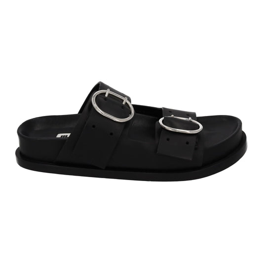 JIL SANDER Sandals Buckle Fussbet Slides Mule Black Leather EU36 UK3 NEW RRP710