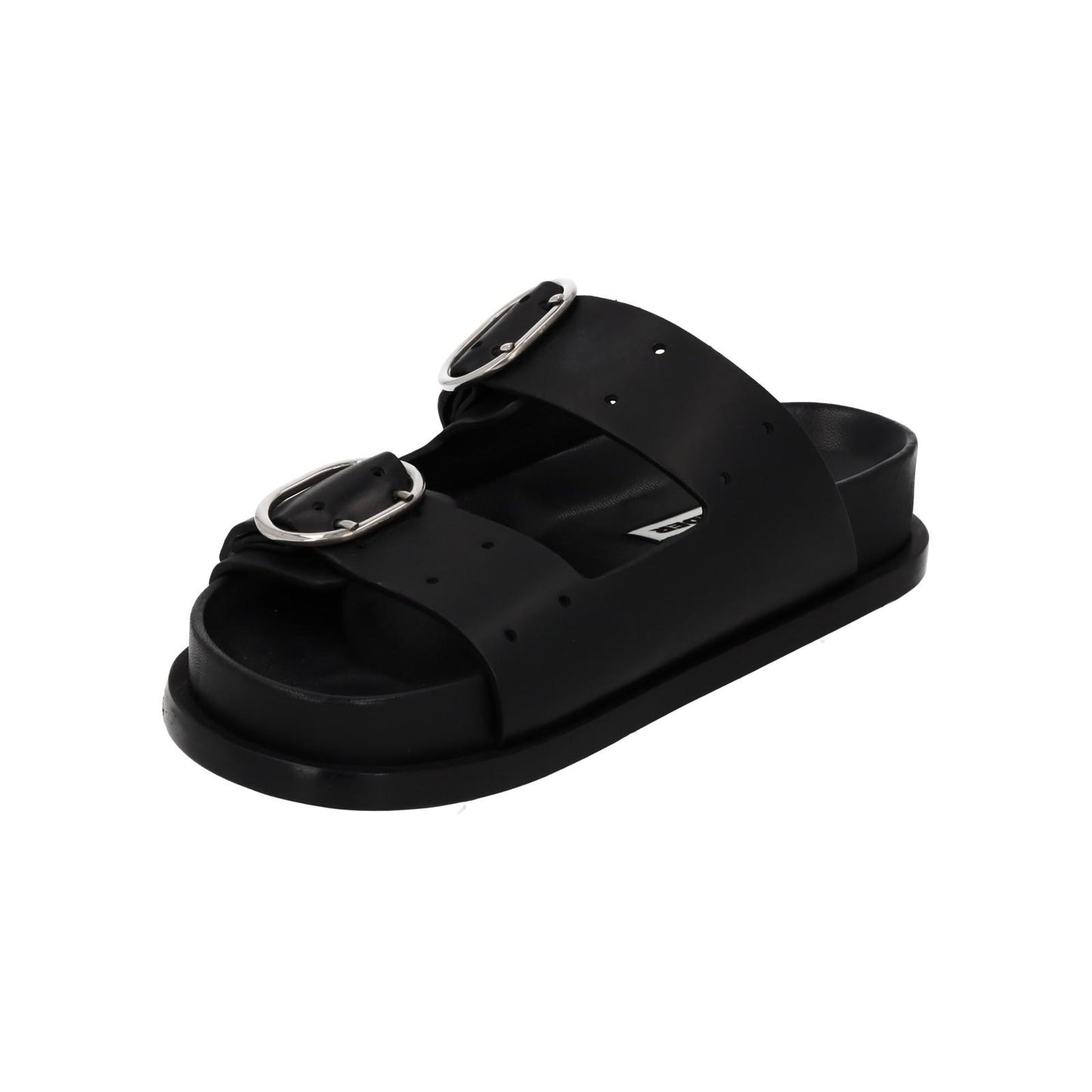 JIL SANDER Sandals Buckle Fussbet Slides Mule Black Leather EU36 UK3 NEW RRP710