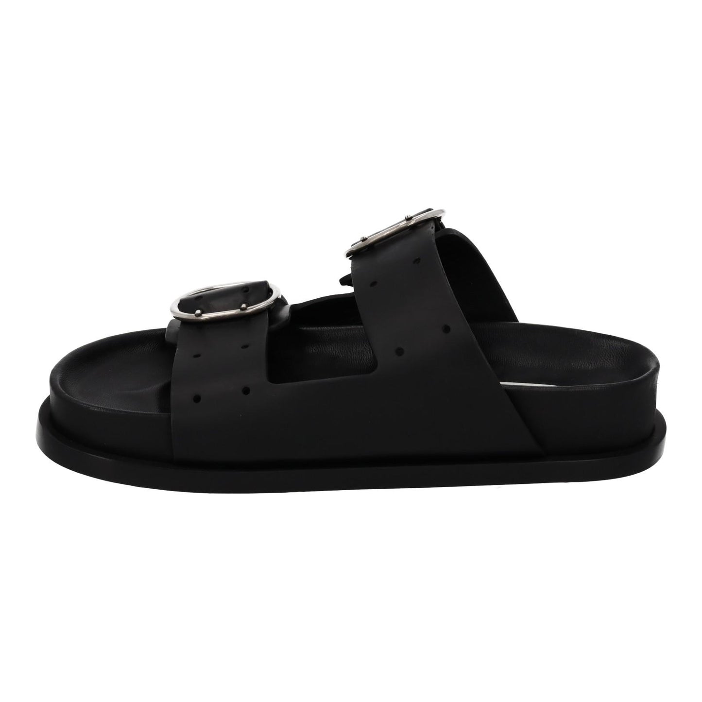 JIL SANDER Sandals Buckle Fussbet Slides Mule Black Leather EU36 UK3 NEW RRP710