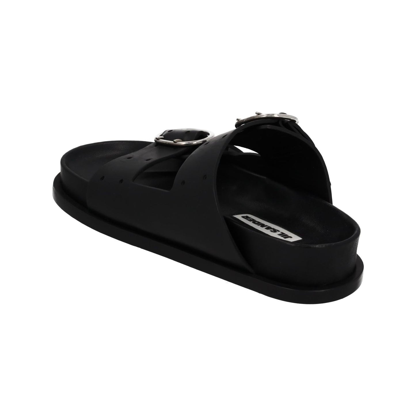 JIL SANDER Sandals Buckle Fussbet Slides Mule Black Leather EU36 UK3 NEW RRP710