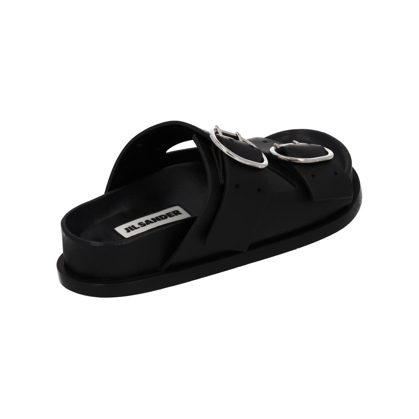 JIL SANDER Sandals Buckle Fussbet Slides Mule Black Leather EU36 UK3 NEW RRP710