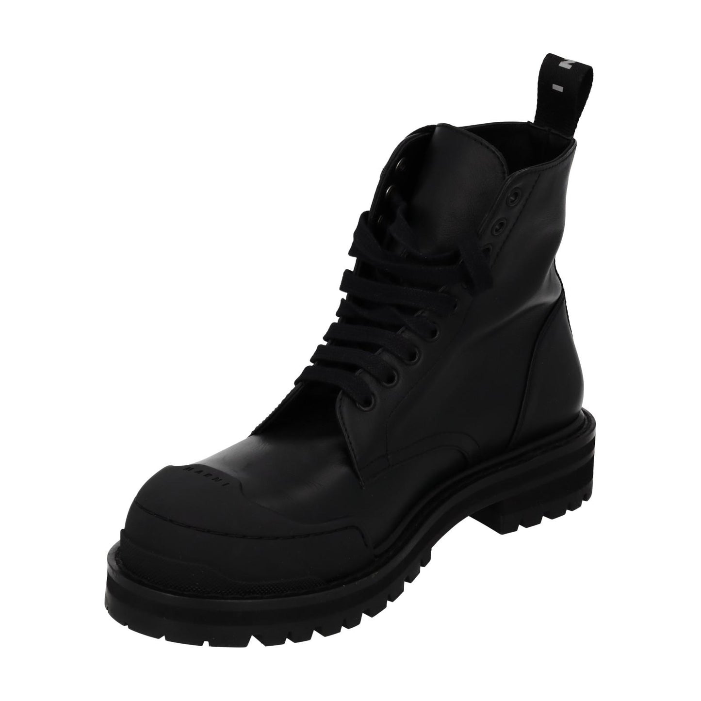 MARNI Dada Combat Boot Black Leather Chunk Sole EU41 UK8 NEW RRP795