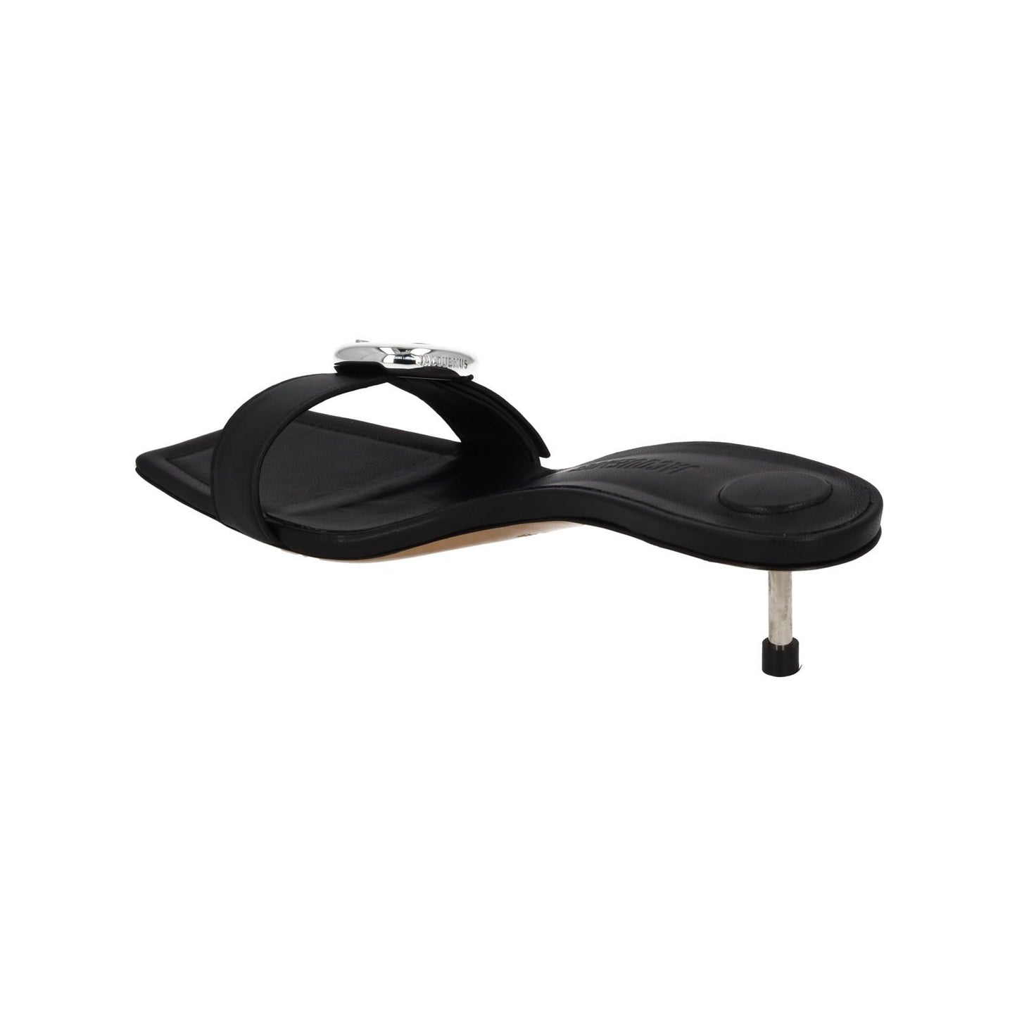 JACQUEMUS Mule Sandal Regalo Basse Kitten Heel Black Leather EU40 UK7 NEW RRP575