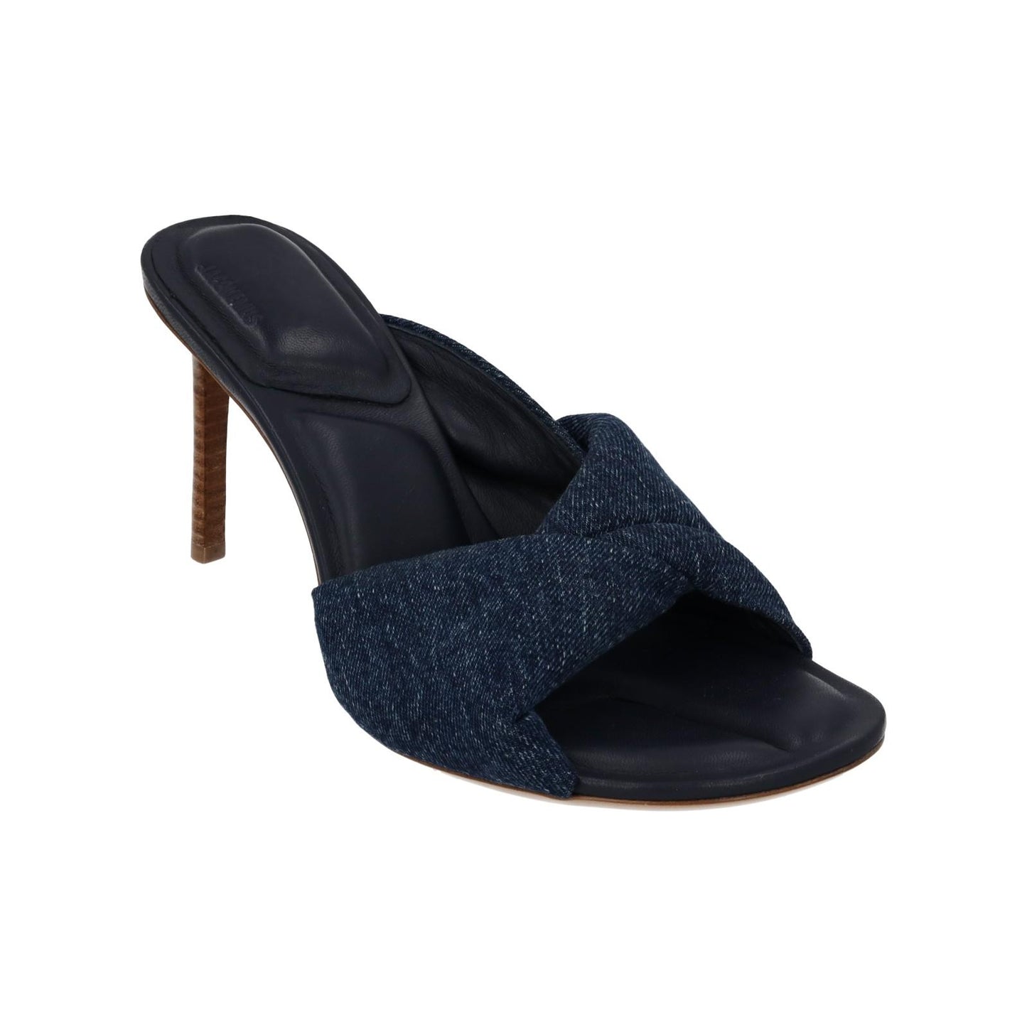 JACQUEMUS Demin Sandals Les Mule Bagnu Stacked Heel Blue EU38 UK5 NEW RRP545