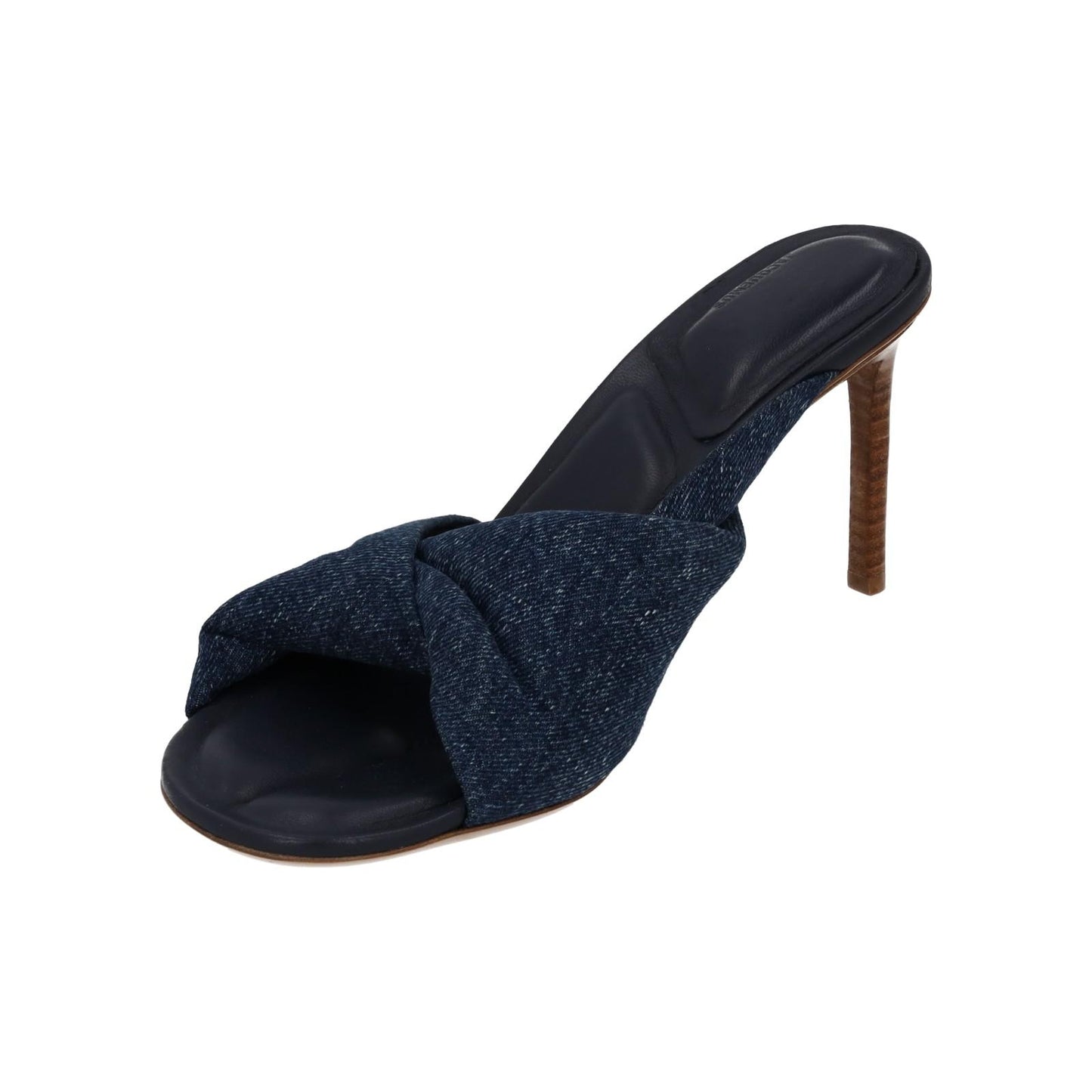 JACQUEMUS Demin Sandals Les Mule Bagnu Stacked Heel Blue EU38 UK5 NEW RRP545