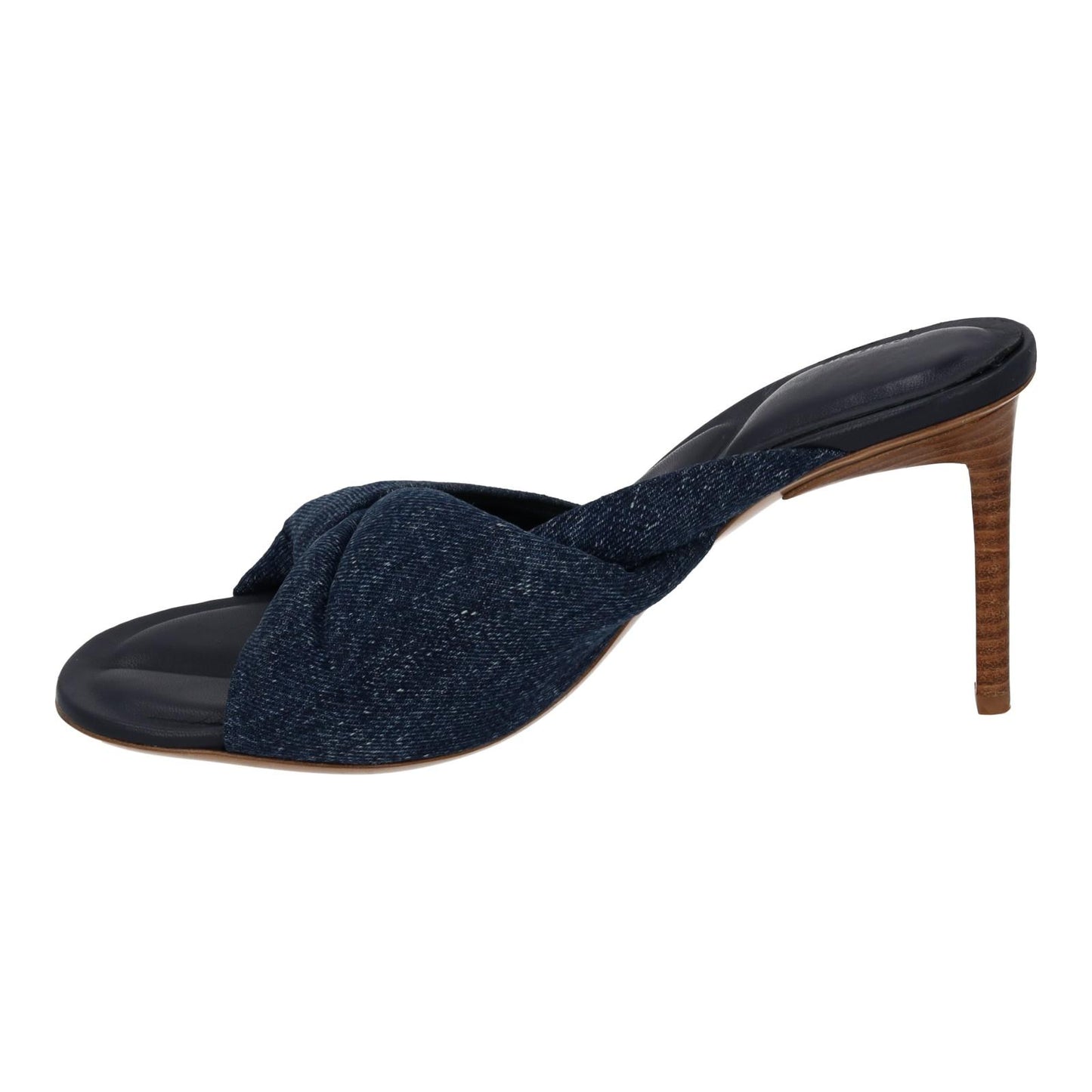 JACQUEMUS Demin Sandals Les Mule Bagnu Stacked Heel Blue EU38 UK5 NEW RRP545