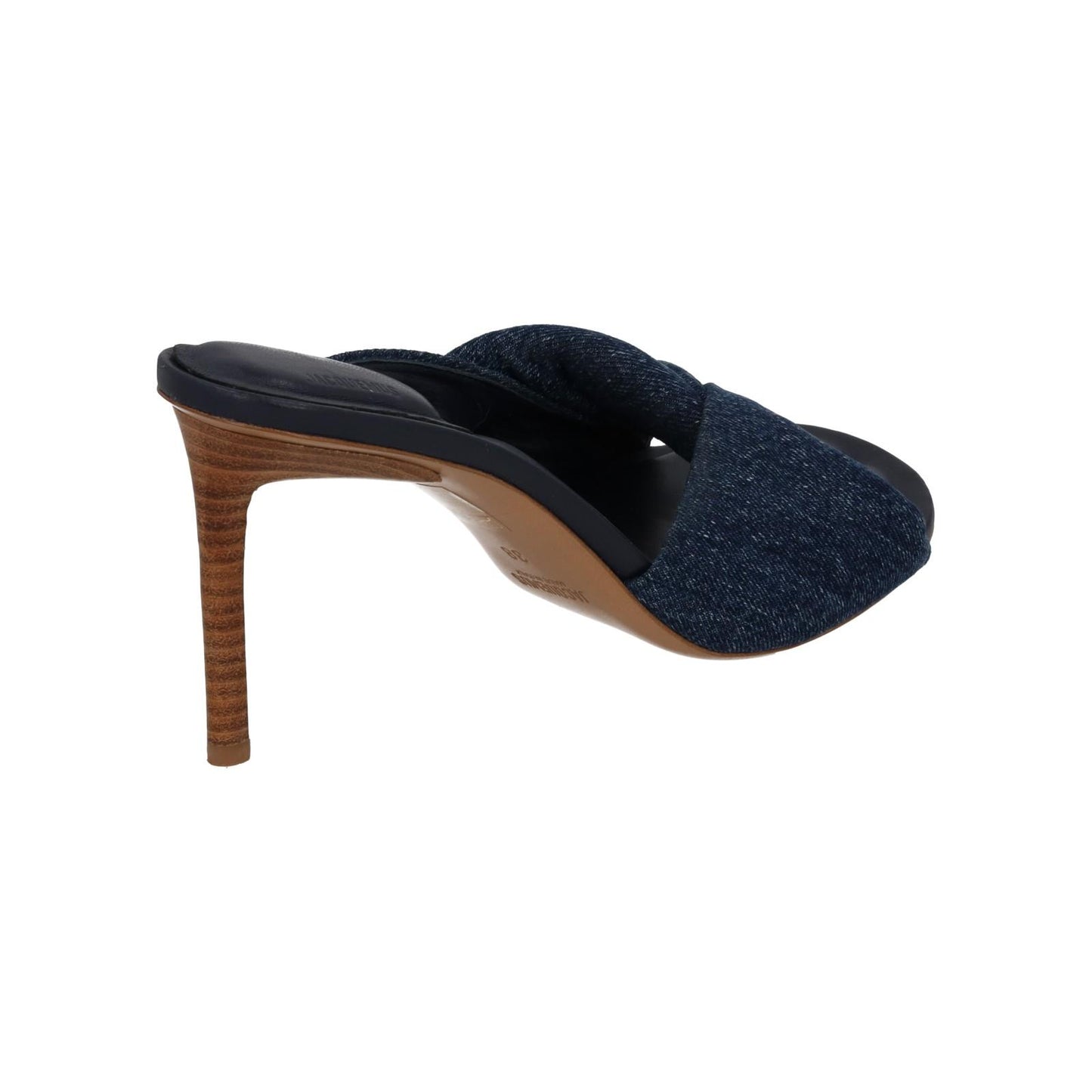 JACQUEMUS Demin Sandals Les Mule Bagnu Stacked Heel Blue EU38 UK5 NEW RRP545