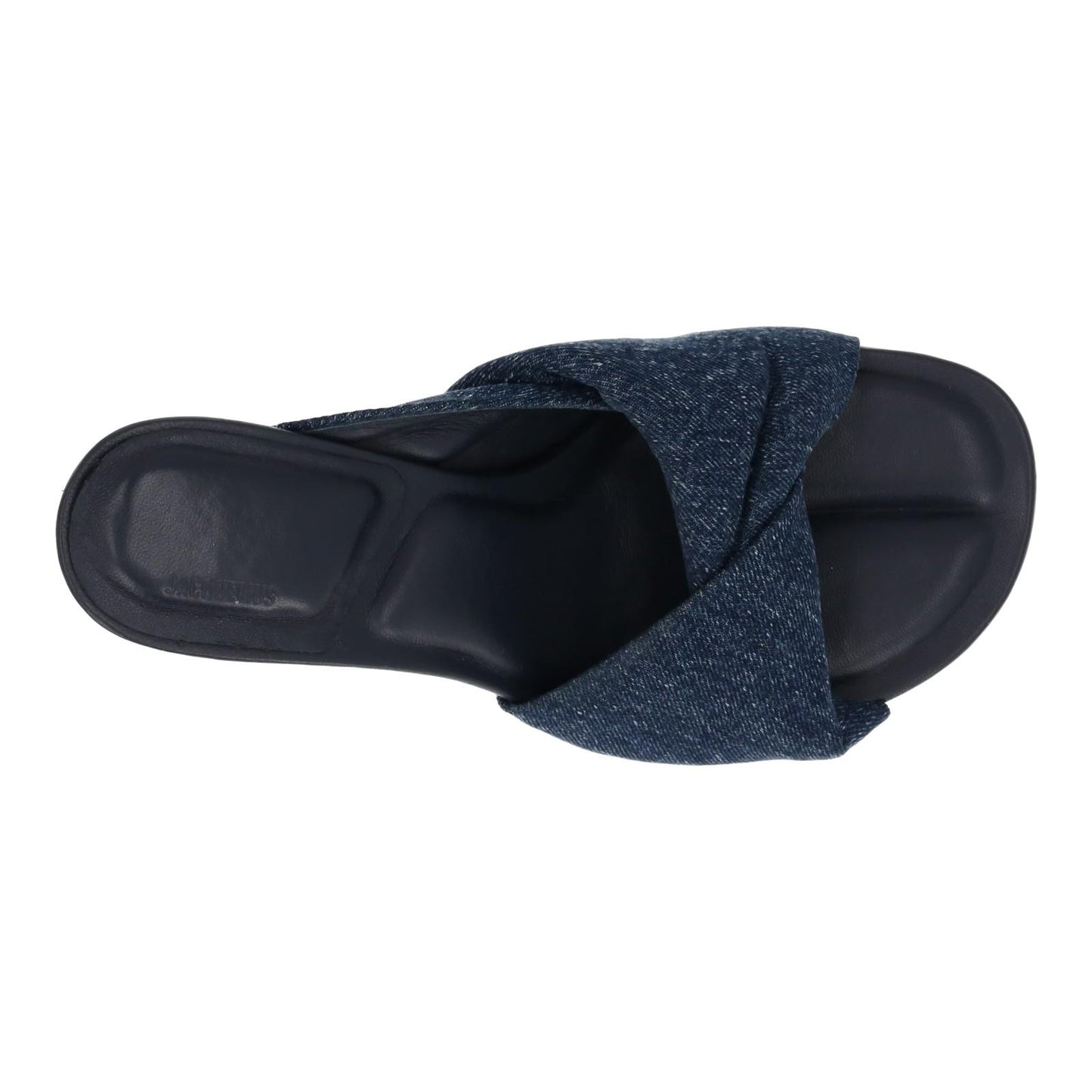 JACQUEMUS Demin Sandals Les Mule Bagnu Stacked Heel Blue EU38 UK5 NEW RRP545