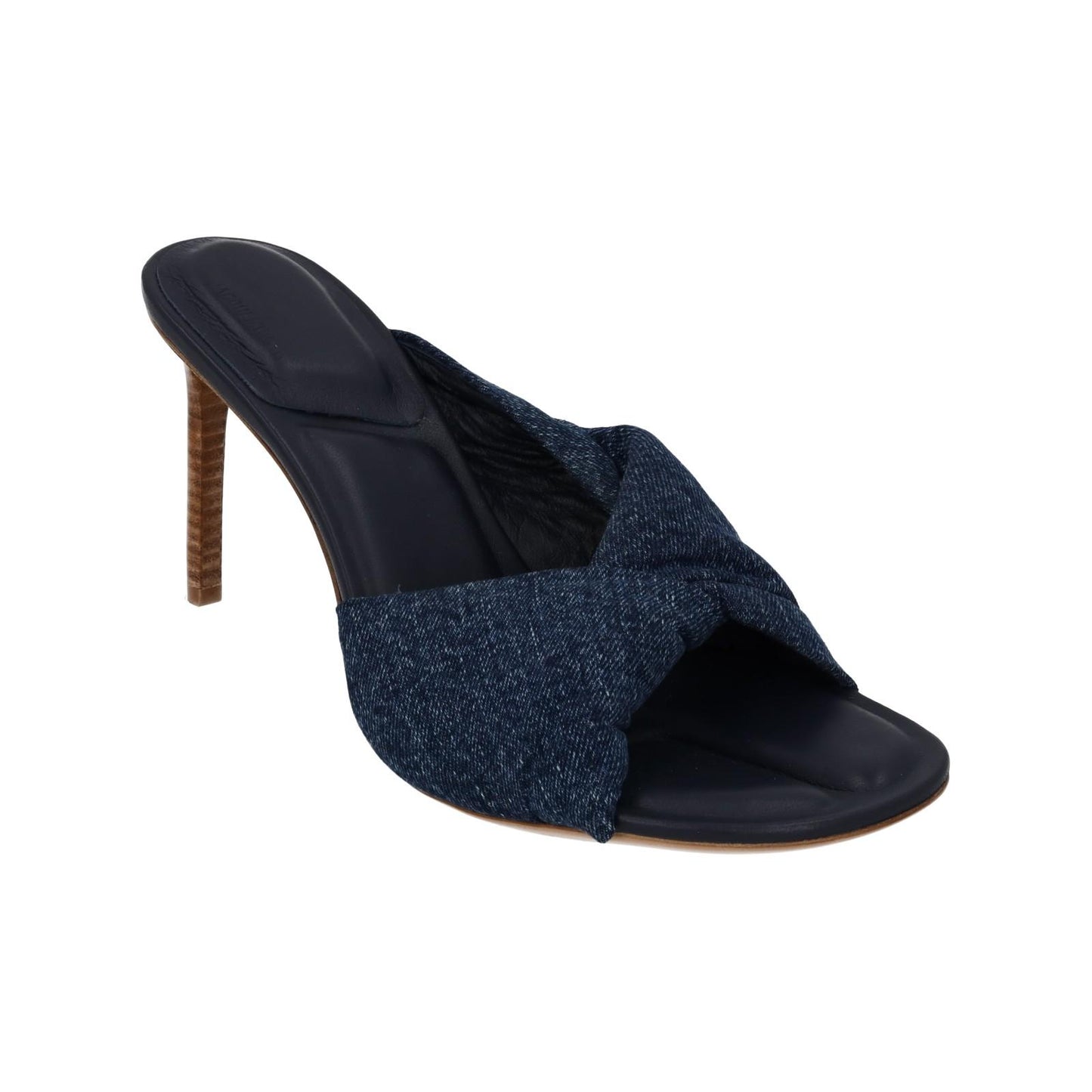 JACQUEMUS Demin Sandals Les Mule Bagnu Stacked Heel Blue EU40 UK7 NEW RRP545