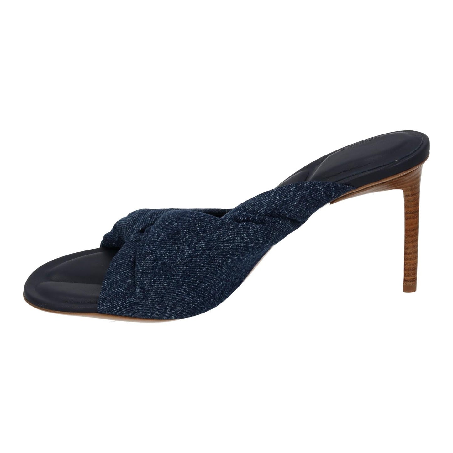 JACQUEMUS Demin Sandals Les Mule Bagnu Stacked Heel Blue EU40 UK7 NEW RRP545