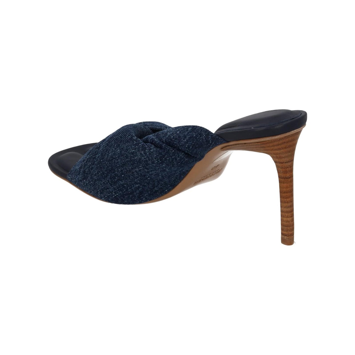 JACQUEMUS Demin Sandals Les Mule Bagnu Stacked Heel Blue EU40 UK7 NEW RRP545