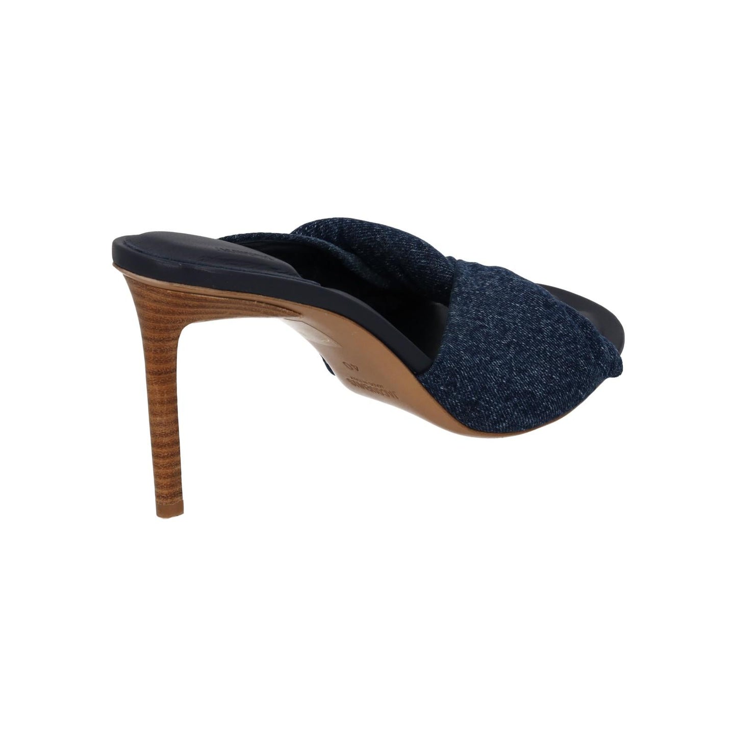 JACQUEMUS Demin Sandals Les Mule Bagnu Stacked Heel Blue EU40 UK7 NEW RRP545