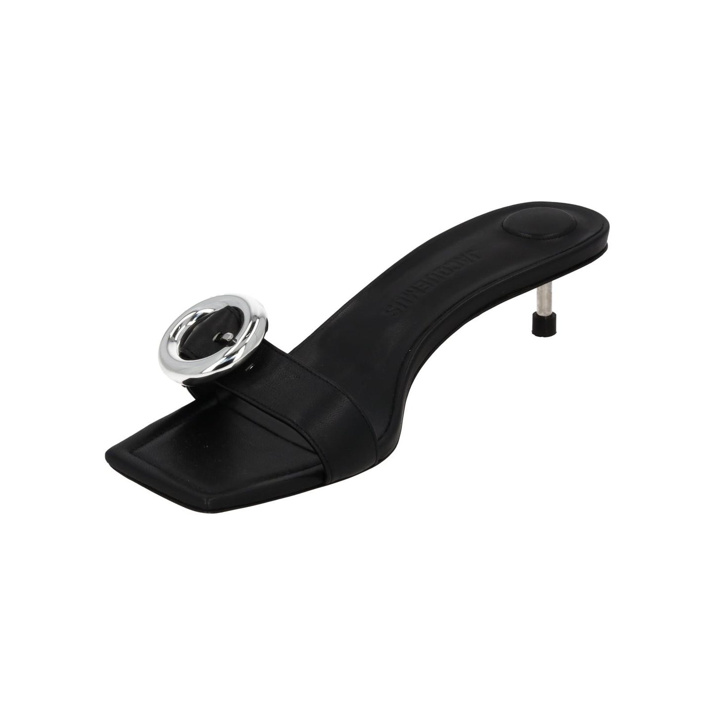 JACQUEMUS Mule Sandal Regalo Basse Kitten Heel Black Leather UK6 NEW RRP575