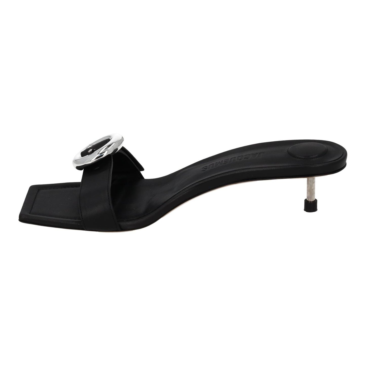 JACQUEMUS Mule Sandal Regalo Basse Kitten Heel Black Leather UK6 NEW RRP575
